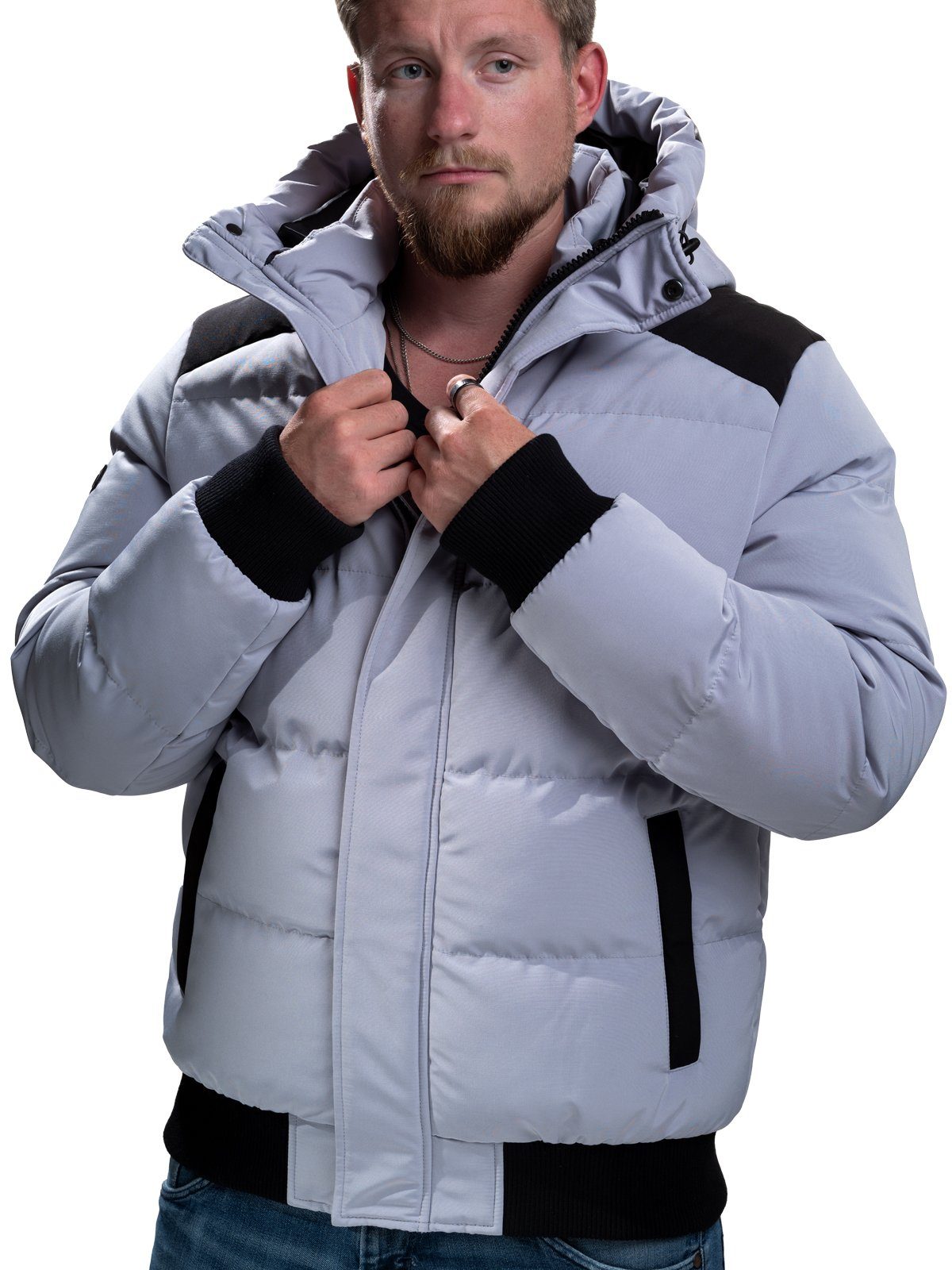 Poolman Winterjacke Jacke mit Kapuze P2304.765 Blouson mit kontrastfarbende günstig online kaufen