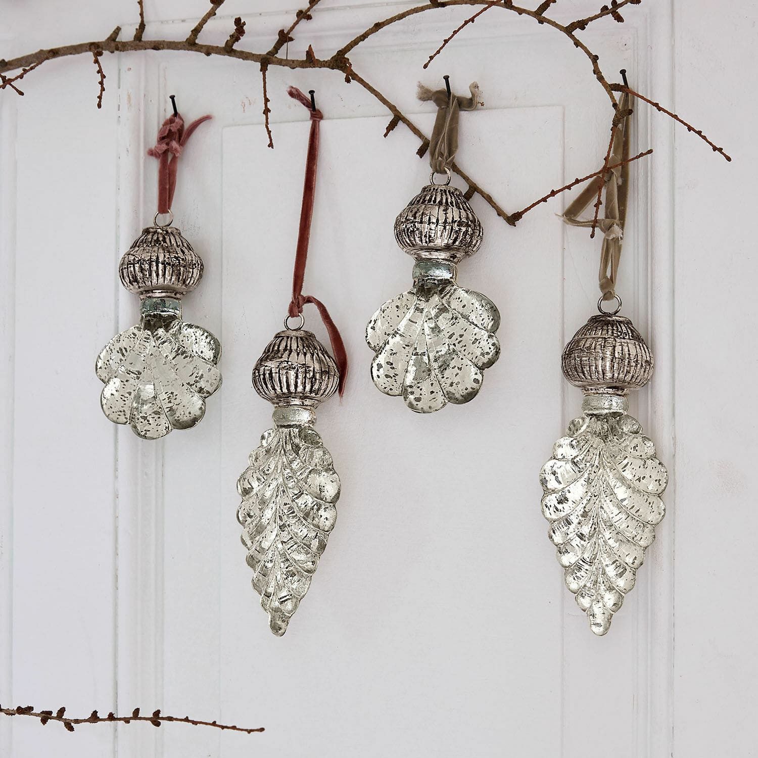 Mirabeau Christbaumschmuck Anhänger 4er Set Géraudet antiksilber, none