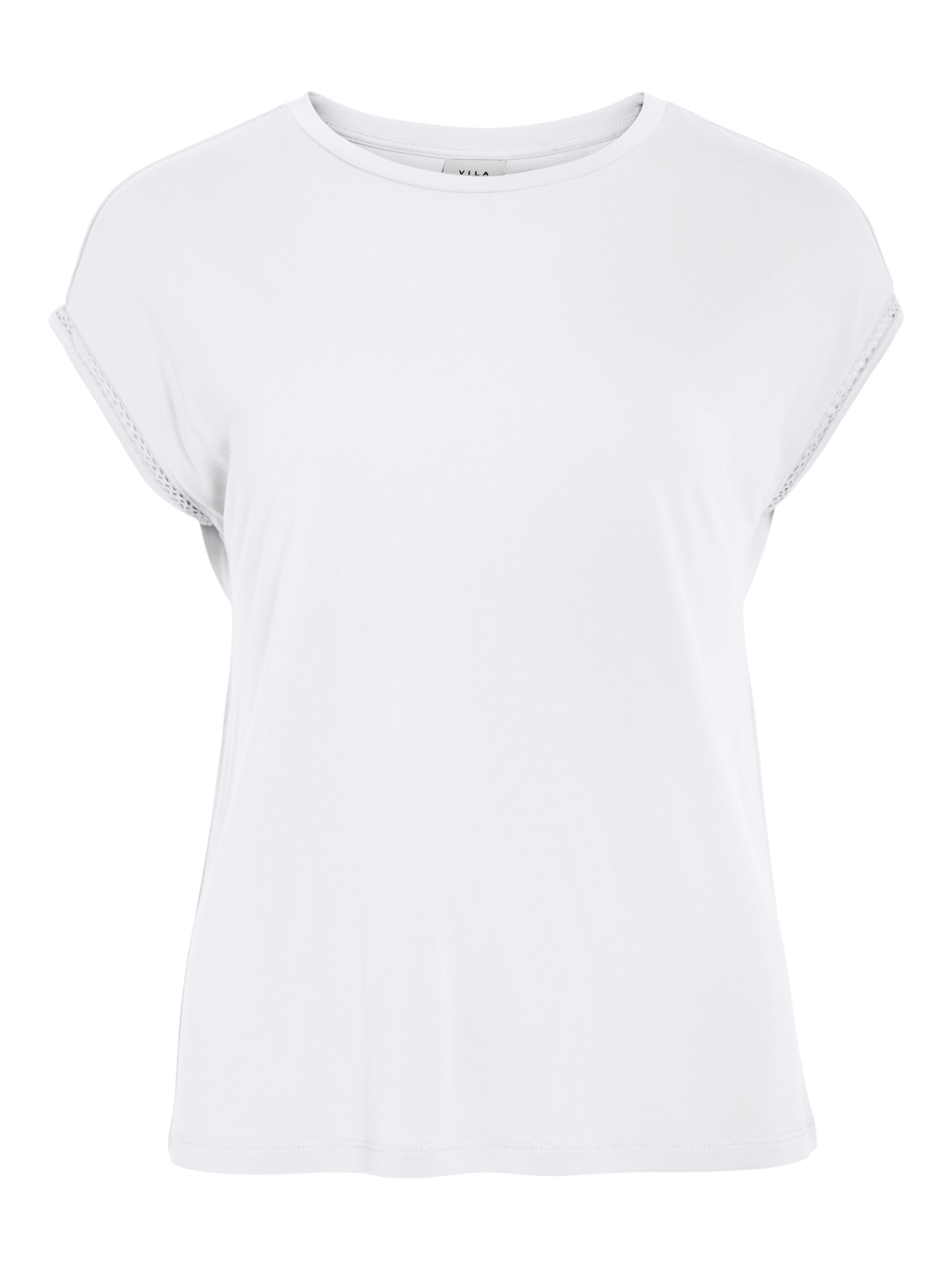 Kurzarmshirt VIMODALA C/S O-NECK DETAIL TOP - NOOS