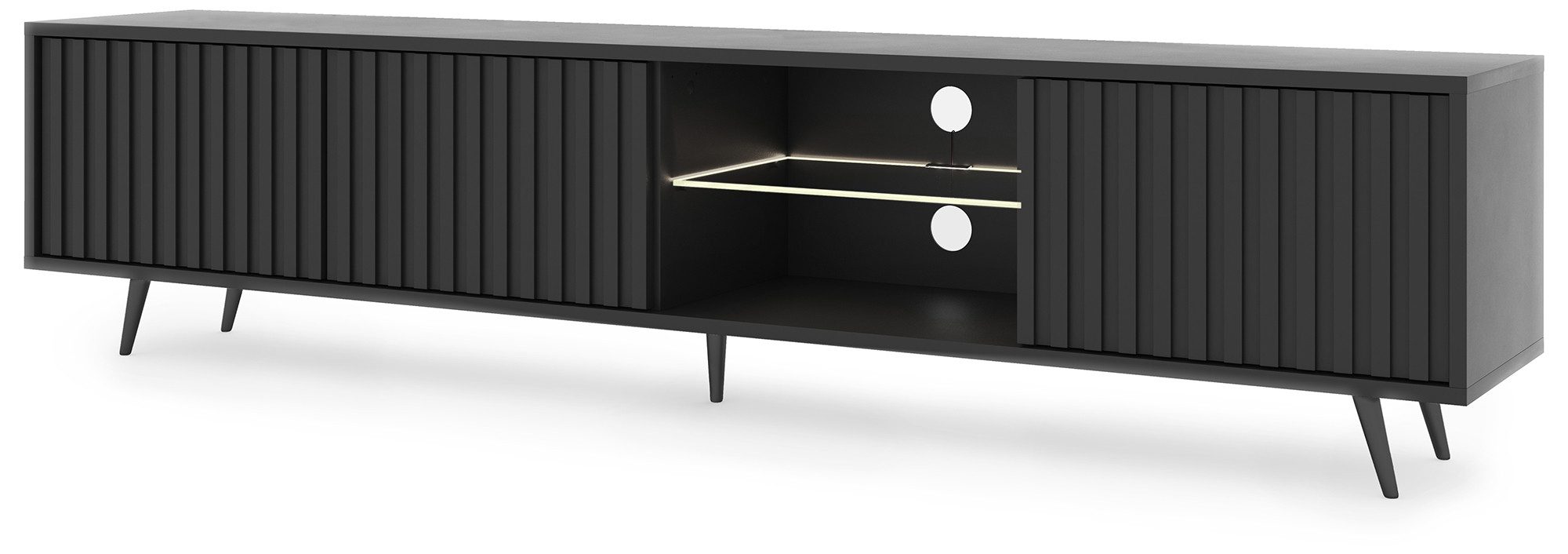 Selsey TV-Schrank BELLO mit schwarzen Füßen, günstig online kaufen