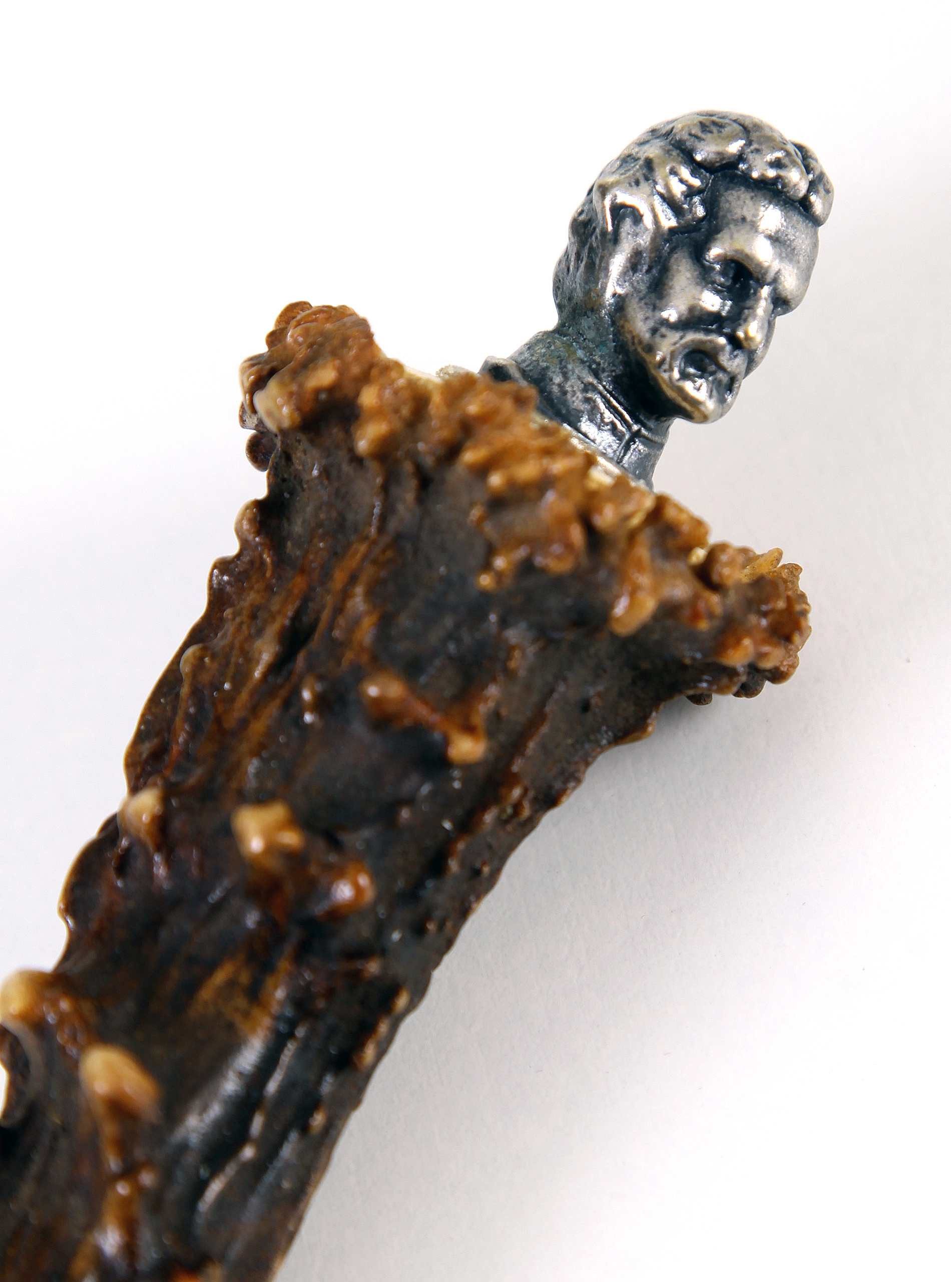 Almbock Taschenmesser Handgefertigtres Trachtenmesser Jagdmesser aus Hirschhorn, (1 St)
