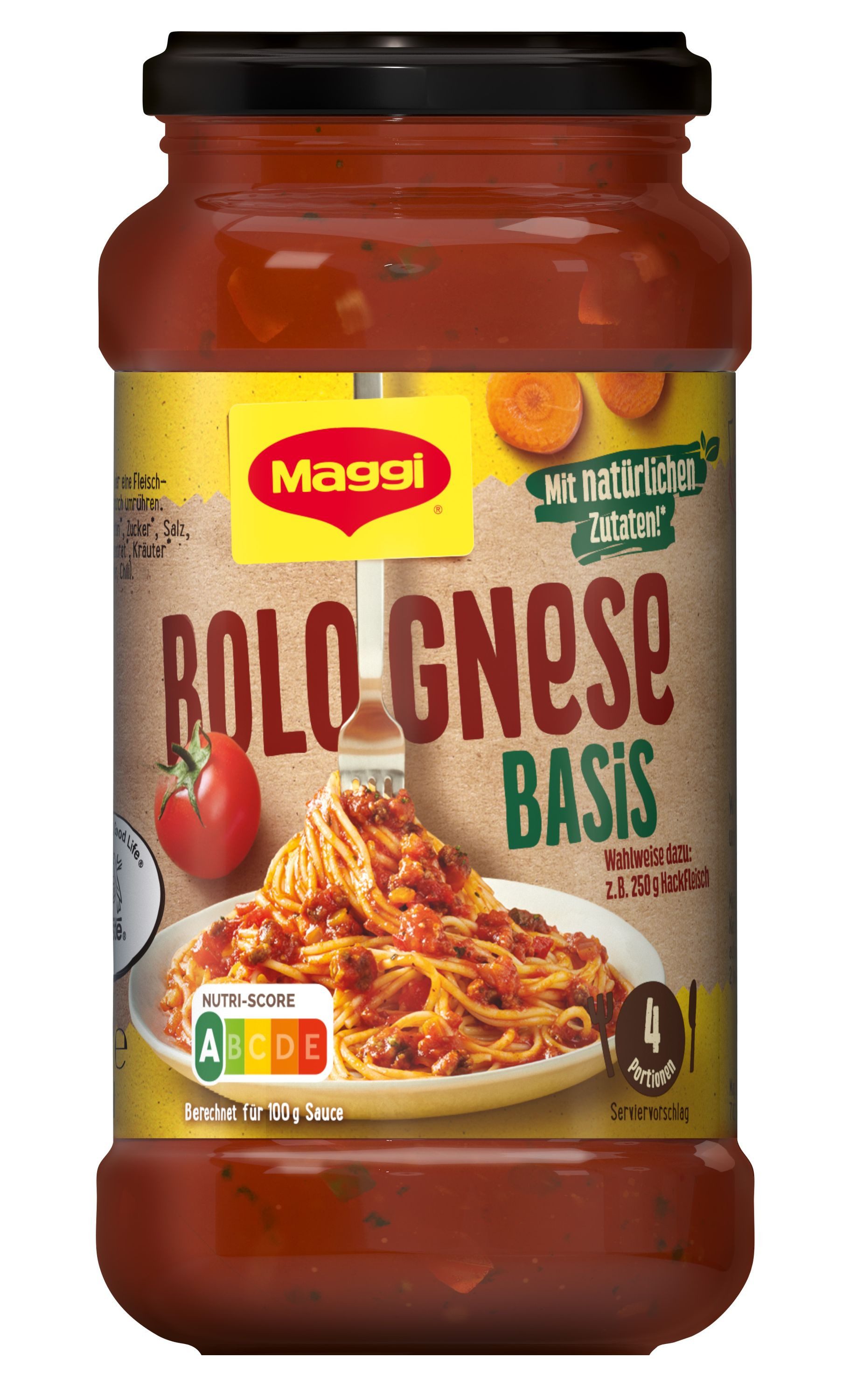 MAGGI Saucen, Maggi Bolognese Basis Sauce ideal für Pasta Gerichte verwenden 500g