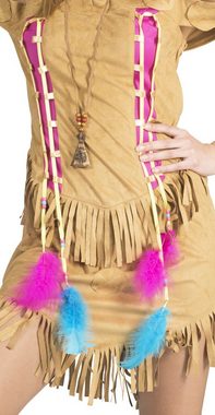 Funny Fashion Kostüm Western Kleid 'Feather' für Damen, Wilder Westen