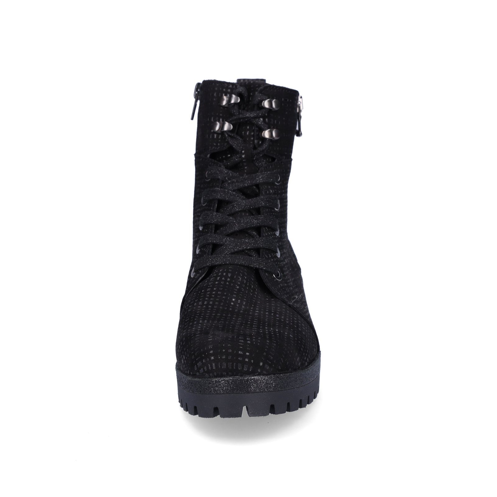 Waldläufer Waldläufer Damen Schnürstiefelette schwarz metallic Stiefelette
