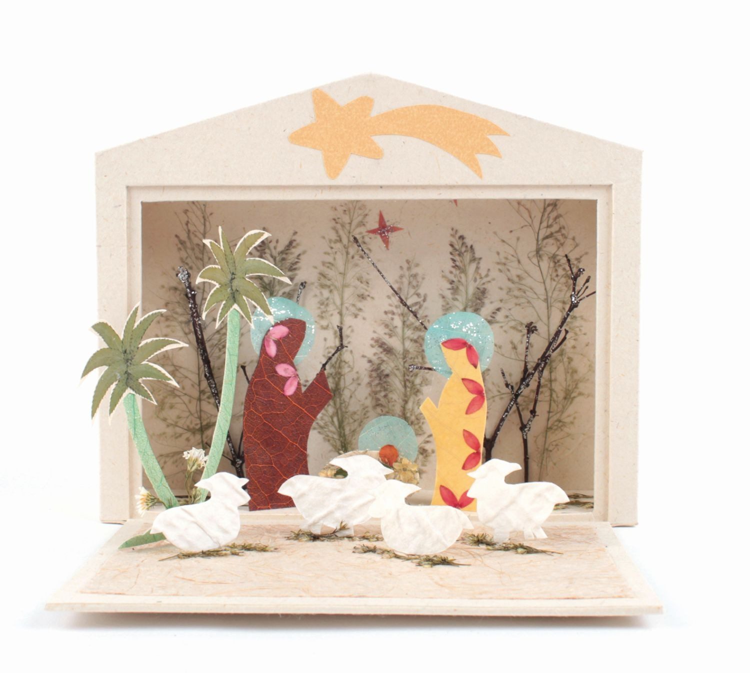 El Puente Krippe Krippe in Schachtel, Handmade, Fair Trade