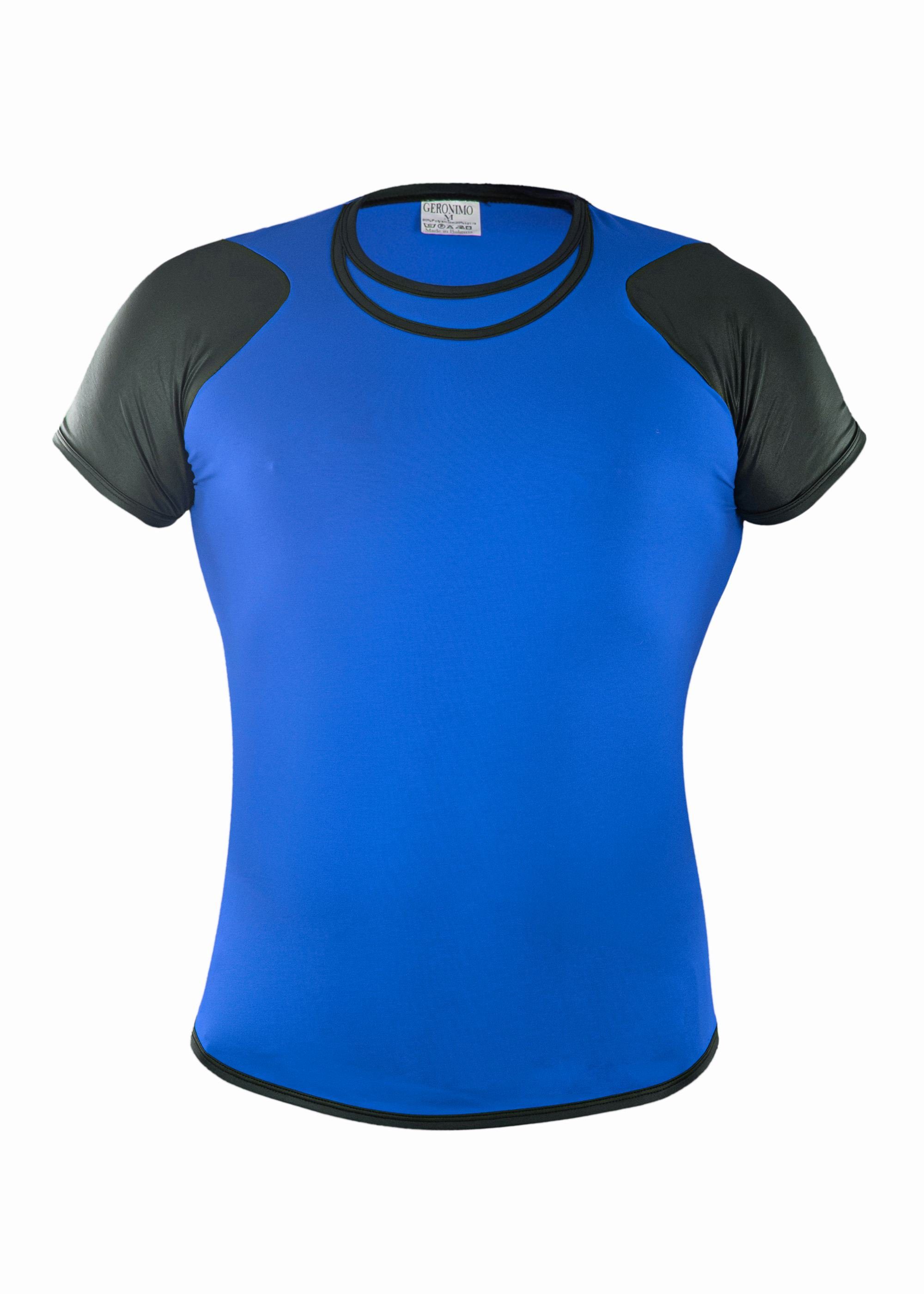 Geronimo T-Shirt Erotic Push or Zipp T-Shirt Blue (Baumwolle)