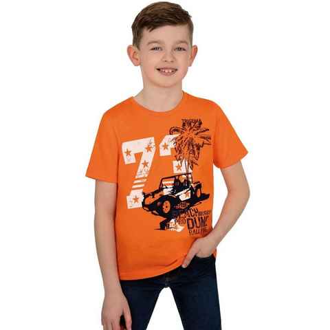 Trigema T-Shirt TRIGEMA T-Shirt mit jugendlichem Motiv für Jungen (1-tlg)