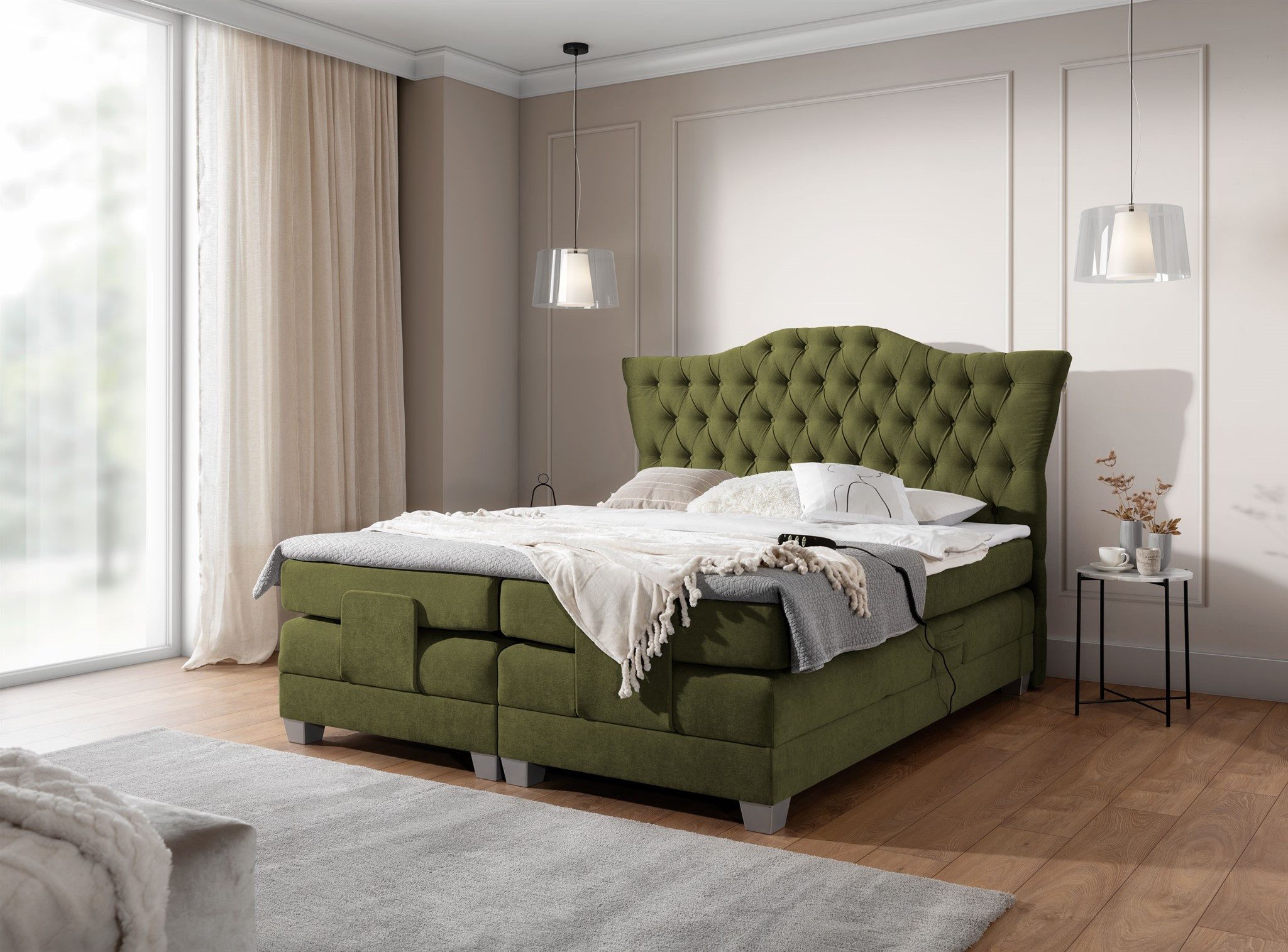 Fun Möbel Boxspringbett Schlafzimmerbett FAUSTO Elektrisch günstig online kaufen