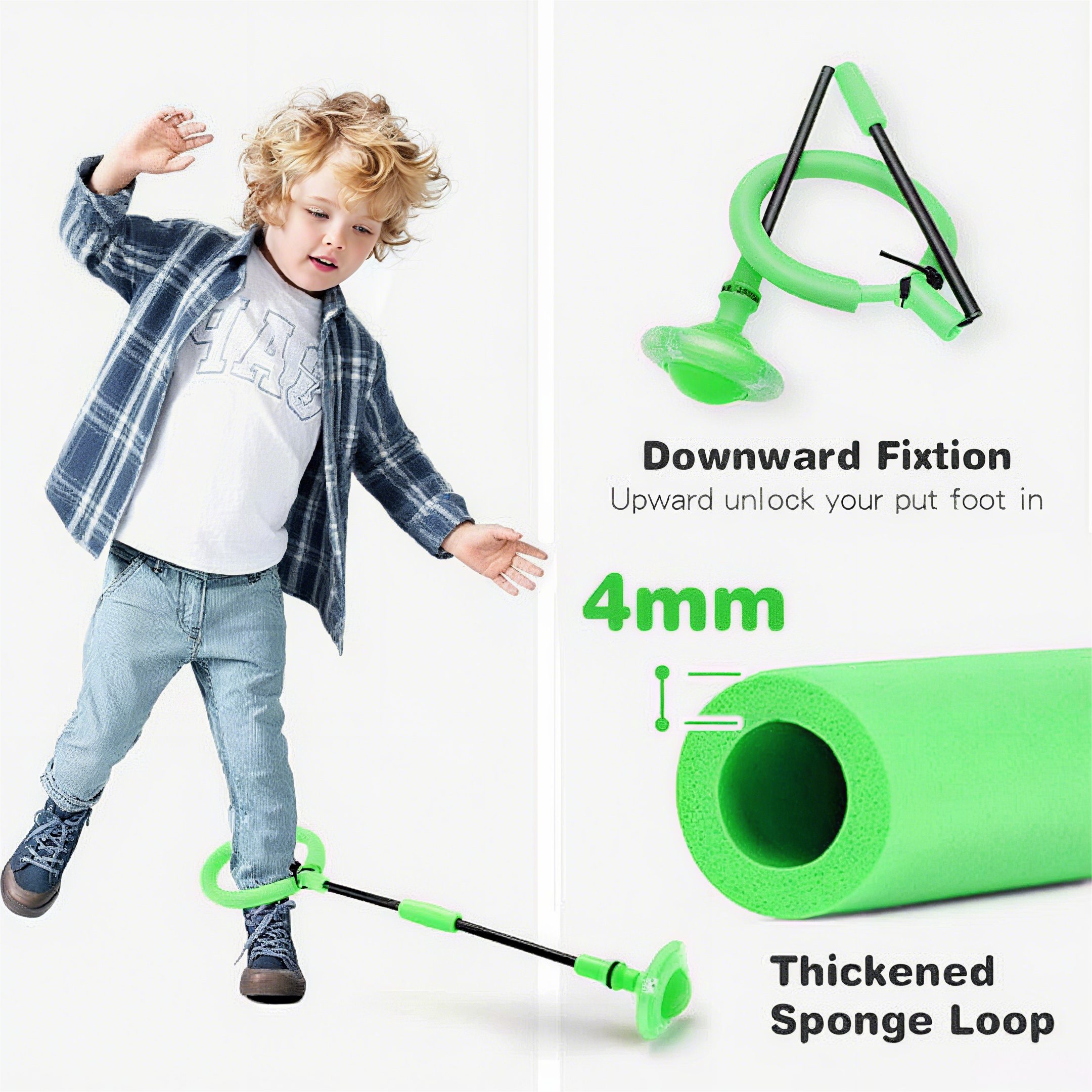 POPOLIC Lernspielzeug Swing Wheel mit Lichtrad, Springring Fußkreisel Kinder (Blinkender Springring, Faltbarer Blinkender Sprungball, Geschenke für Mädchen 3+ J – Bild 4 von 5