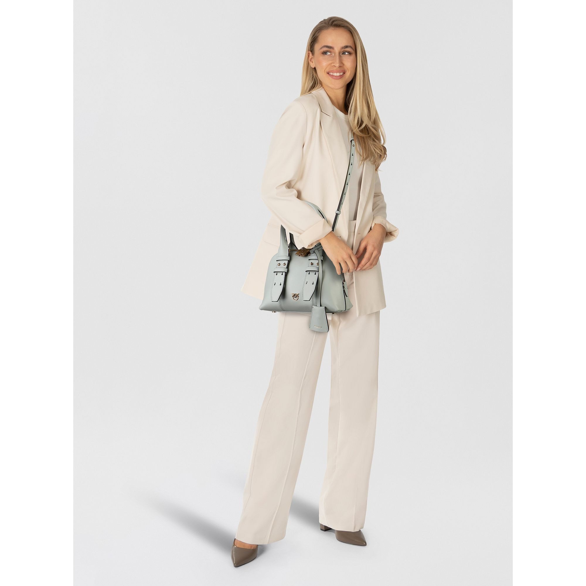 PINKO Henkeltasche Bowling Bag, Leder