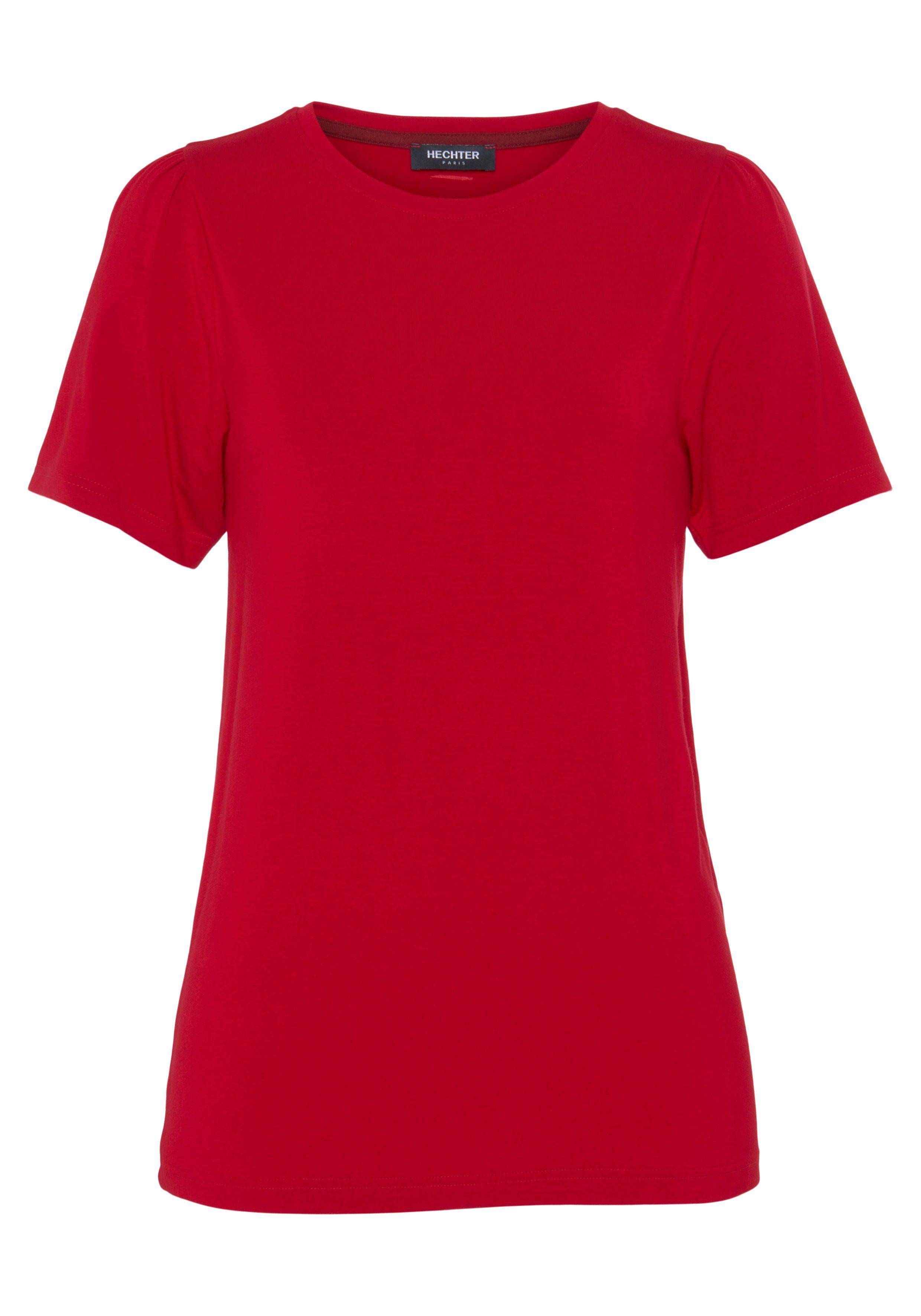 HECHTER PARIS mit T-Shirt rot Puffschultern