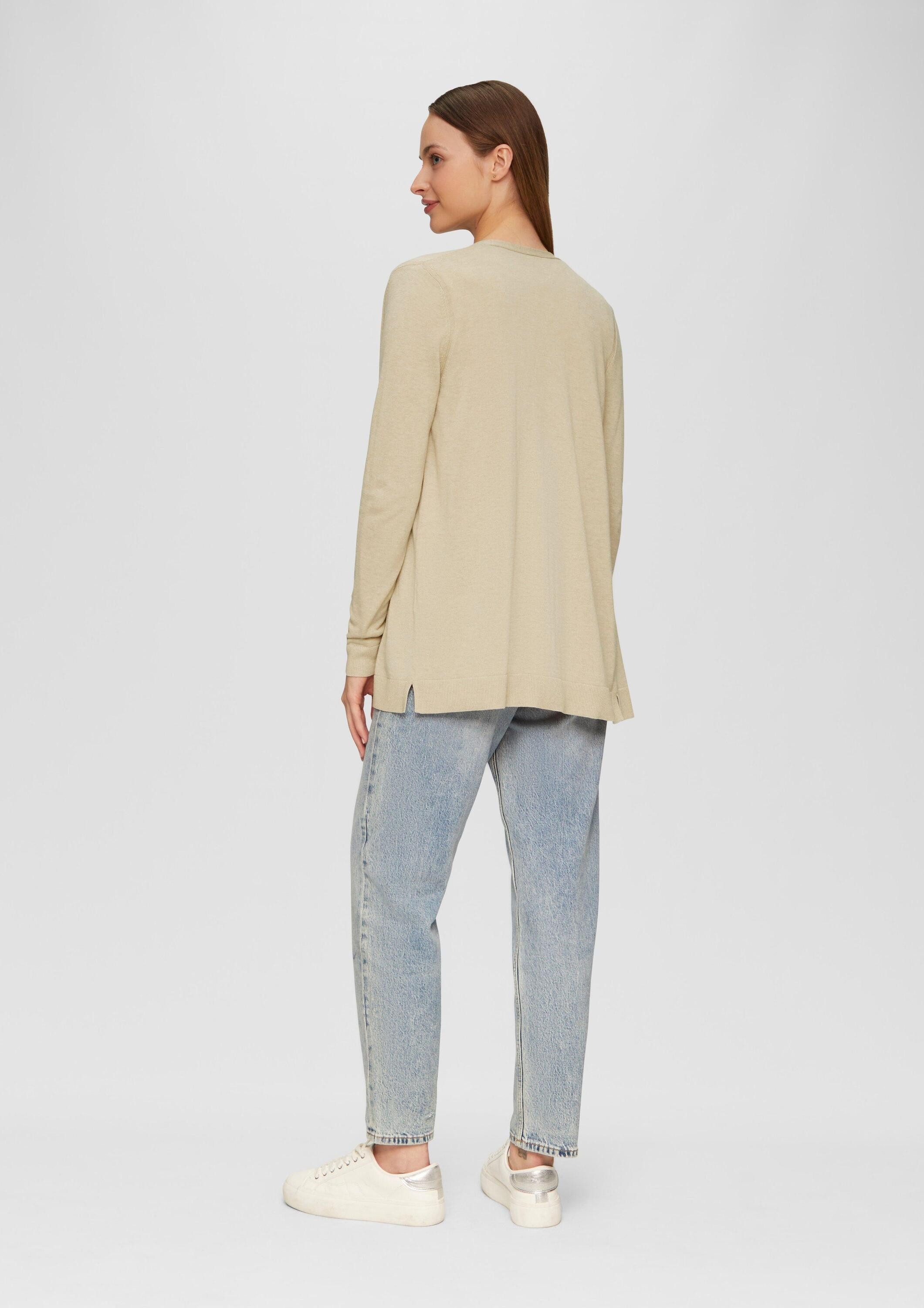 s.Oliver Cardigan Strickjacke Cardigan aus Viskose-Baumwollmix