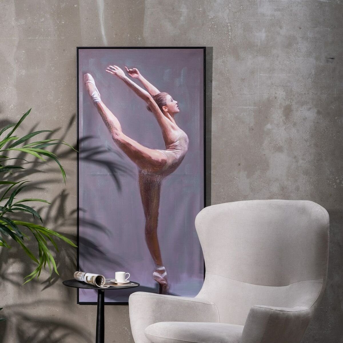Bigbuy Wanddekoobjekt x x 3,5 140 70 Ballerina Bild cm Leinwand