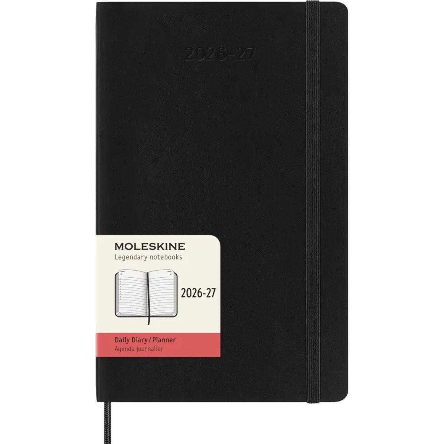 MOLESKINE Taschenkalender Moleskine 18 Monate Tagesnotizkalender 2026/2027, L/A5, 1 Tag = 1...