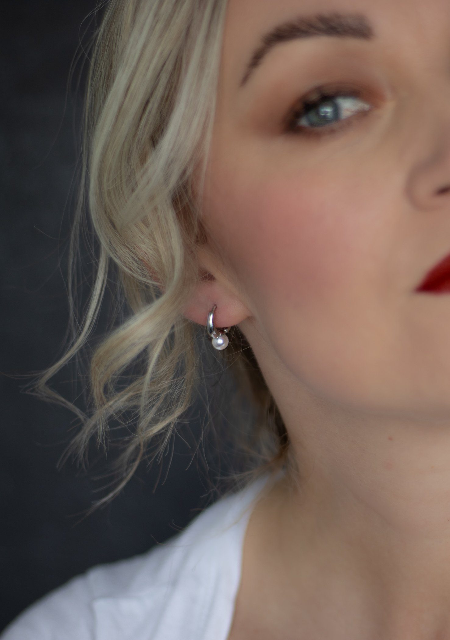 Brautkrone Perlenohrringe Braut Ohrringe Perlen Perlenohrringe zur Hochzeit günstig online kaufen