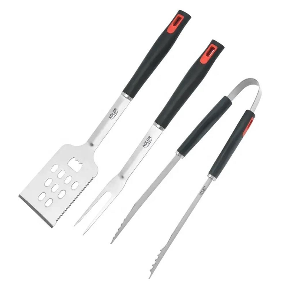 Adler Grillbesteck-Set AD 6727 Barbecue-Besteck-Set, aus Edelstahl in eleganter Transporttasche