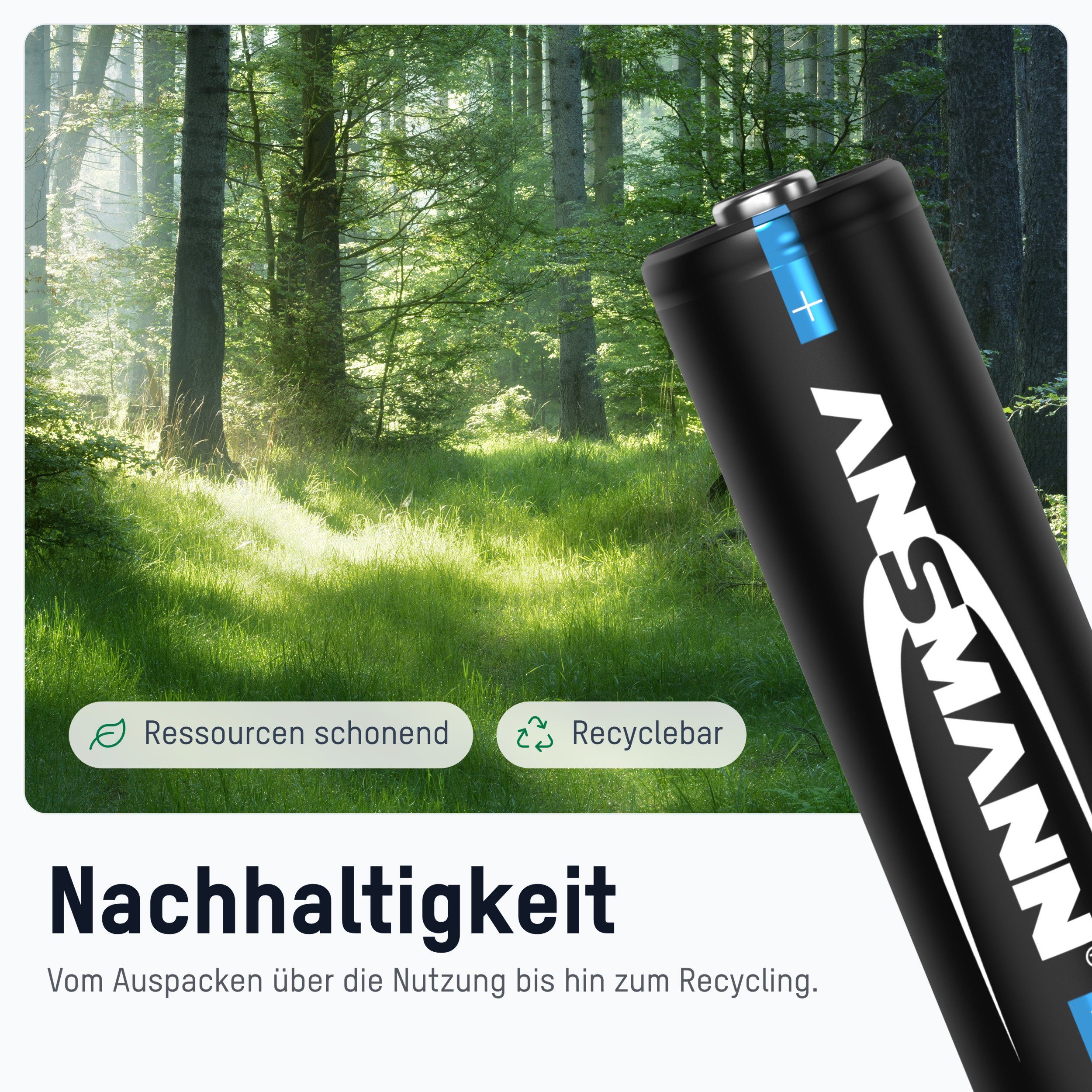 Akku 2100 Akku 2100mAh mAh ANSMANN® Mignon (8 NiMH Stück) AA wiederaufladbar - V) 1,2V (1.2 Batterien