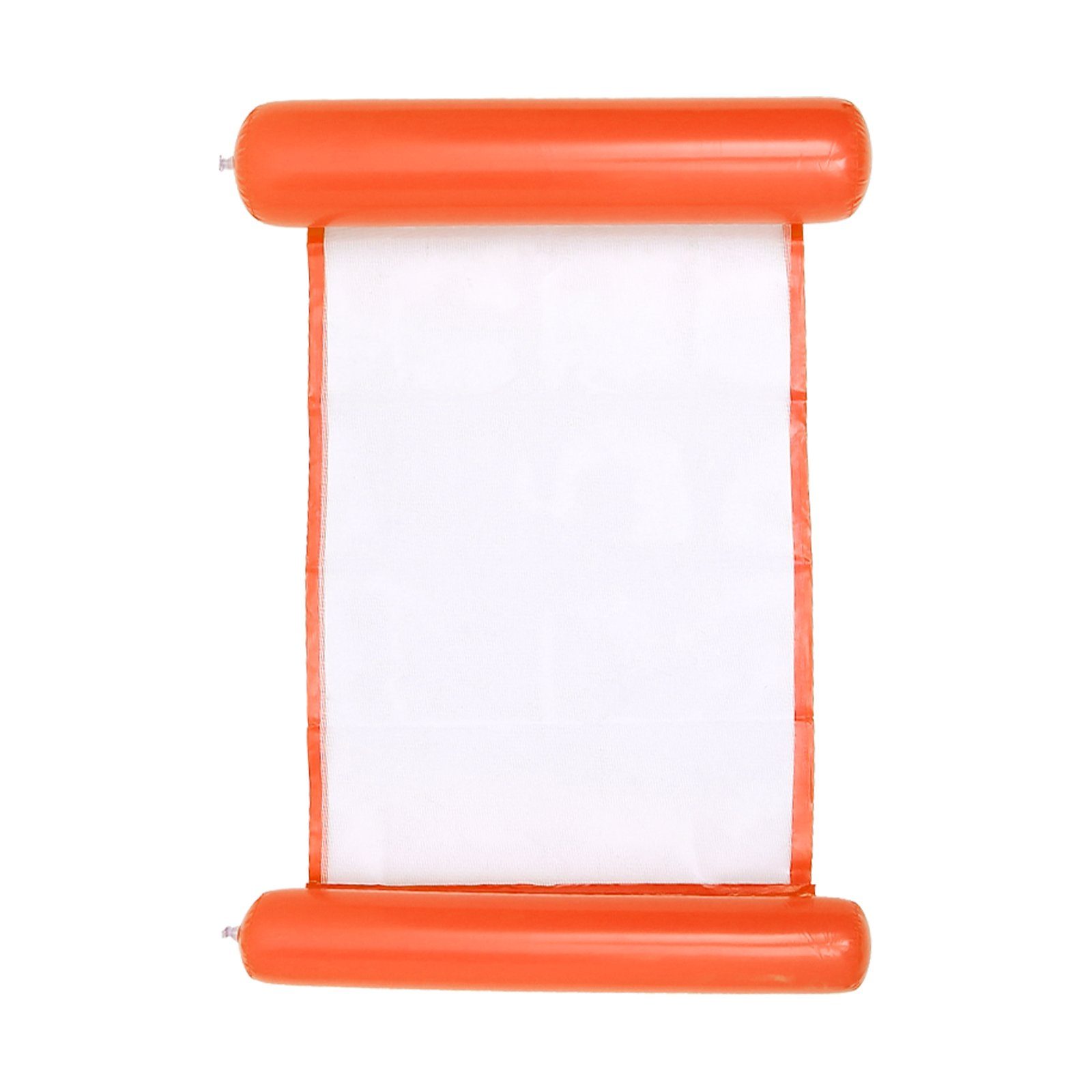 Clanmacy Schwimmreifen Wasserliege Aufblasbares Schwimmbett Wasser-Hängematte Loungesessel (Pool Lounge luftmatratze aufblasbare hängematte, aufblasbare hängematte für Erwachsene und Kinder) Orange
