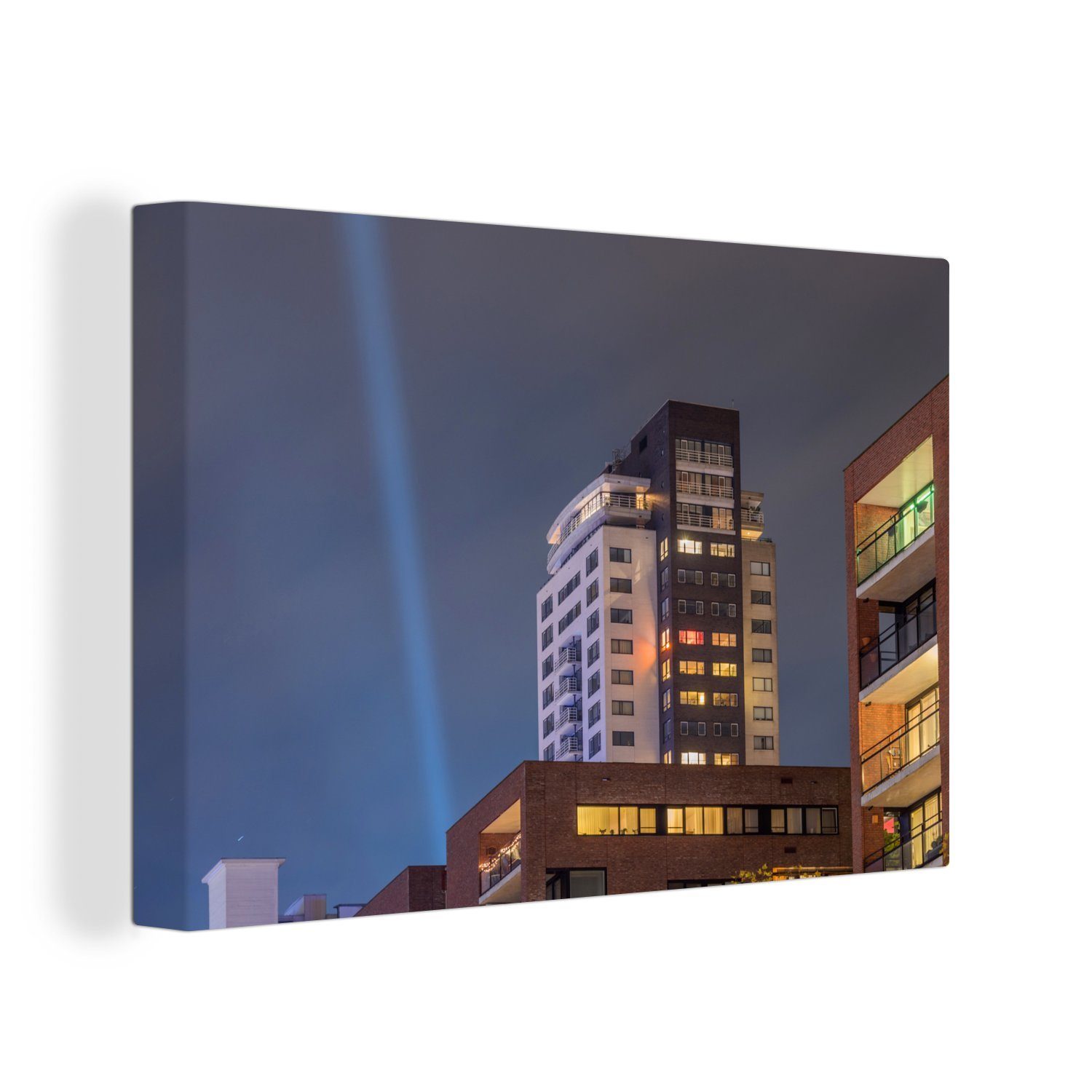 OneMillionCanvasses® Leinwandbild Licht - Eindhoven - Architektur, (1 St), Wandbild Leinwandbilder, Aufhängefertig, Wanddeko, 30x20 cm