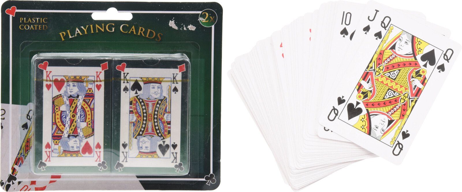 Koopman Spielesammlung Spielkarten Kartenspiel Gesellschaftsspiel 56 Karten 2 / 4 er Set, 2x 56 Stk. (1 Packung), Poker, Skat, Canasta