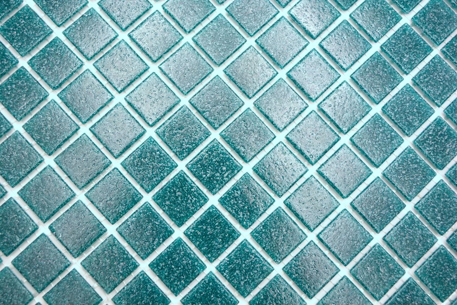 Mosani Mosaikfliesen Glasmosaik Mosaik Fliesen dunkel türkis grün Fliesenspiegel Küche
