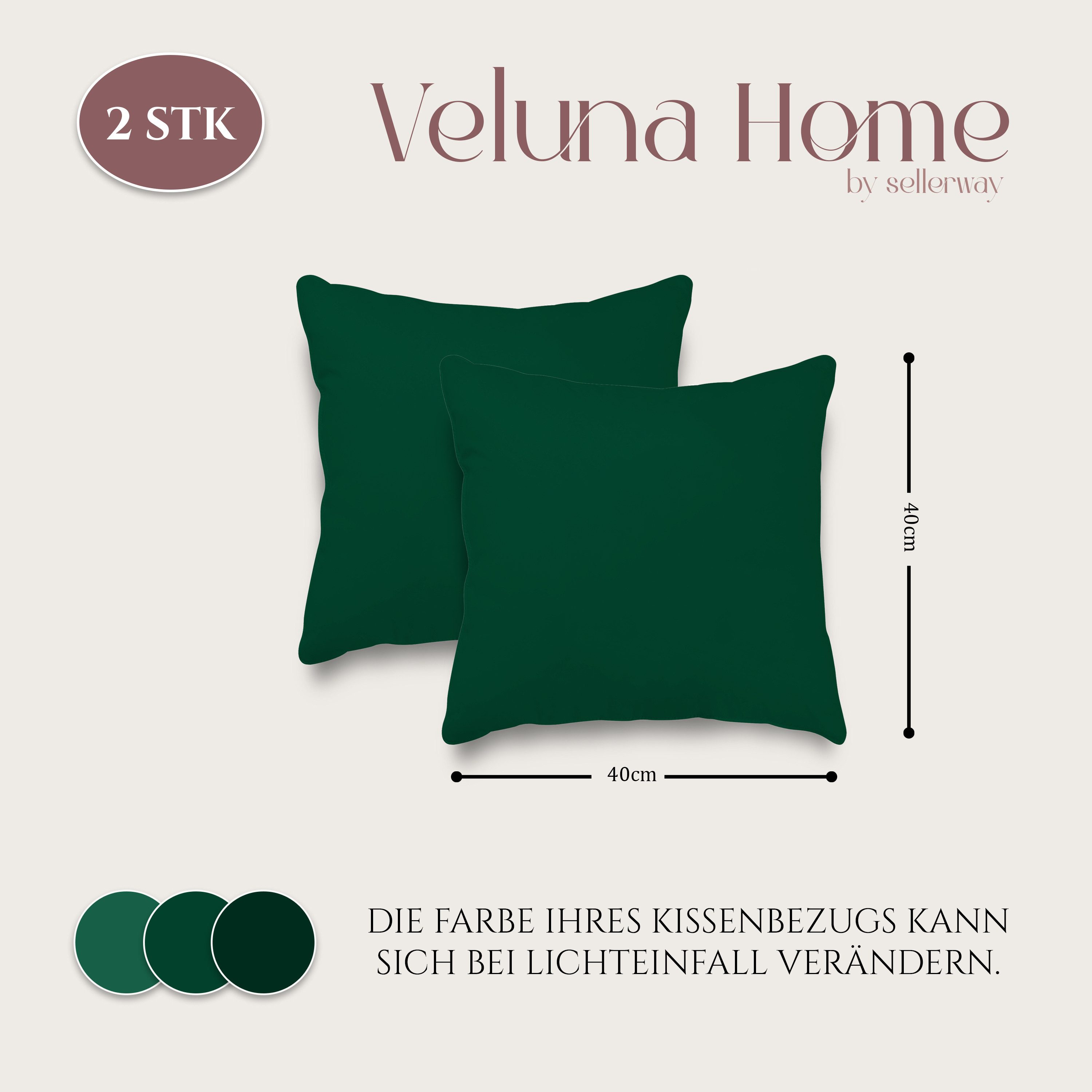 Veluna Home Kissenbezüge 100% Baumwolle(2er-Set) Renforcé Kissenbezug mit R günstig online kaufen