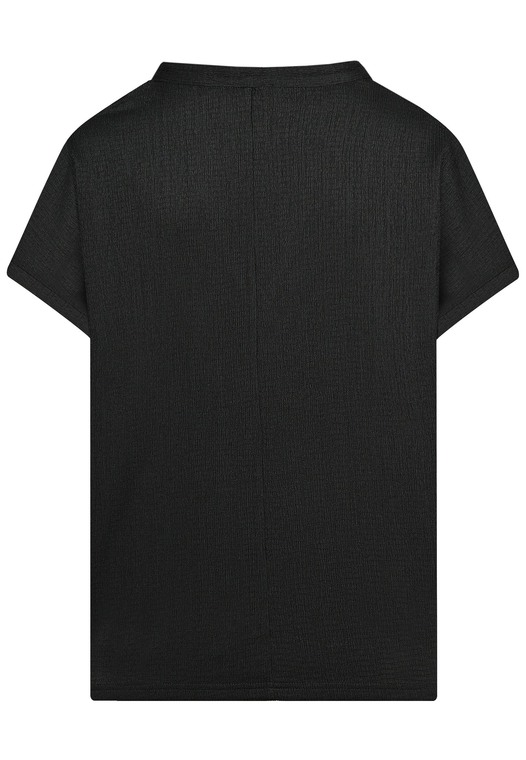 BICALLA T-Shirt Crinkle-Shirt in Schwarz (1-tlg) günstig online kaufen