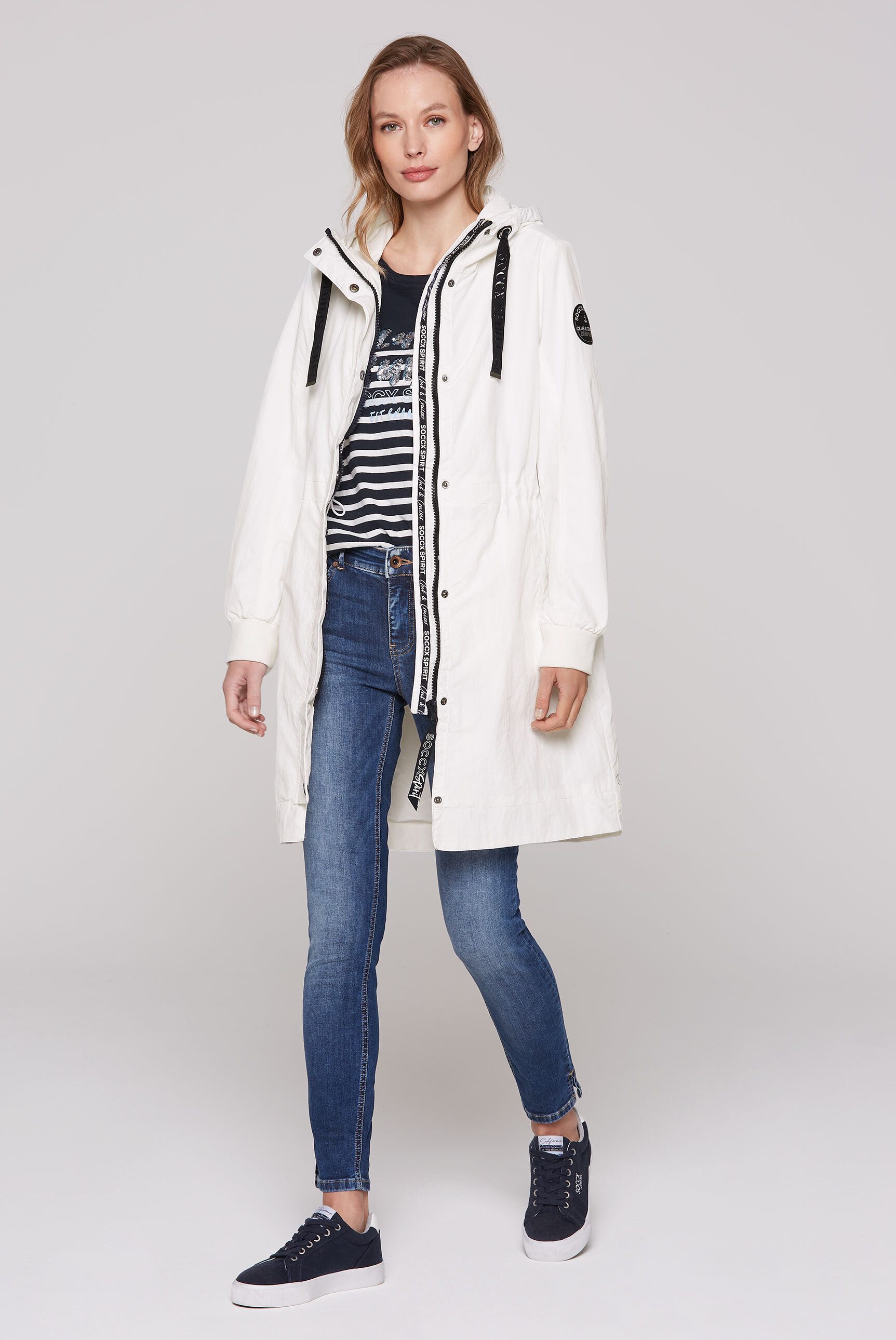 SOCCX Parka mit Rippbündchen im Ärmel