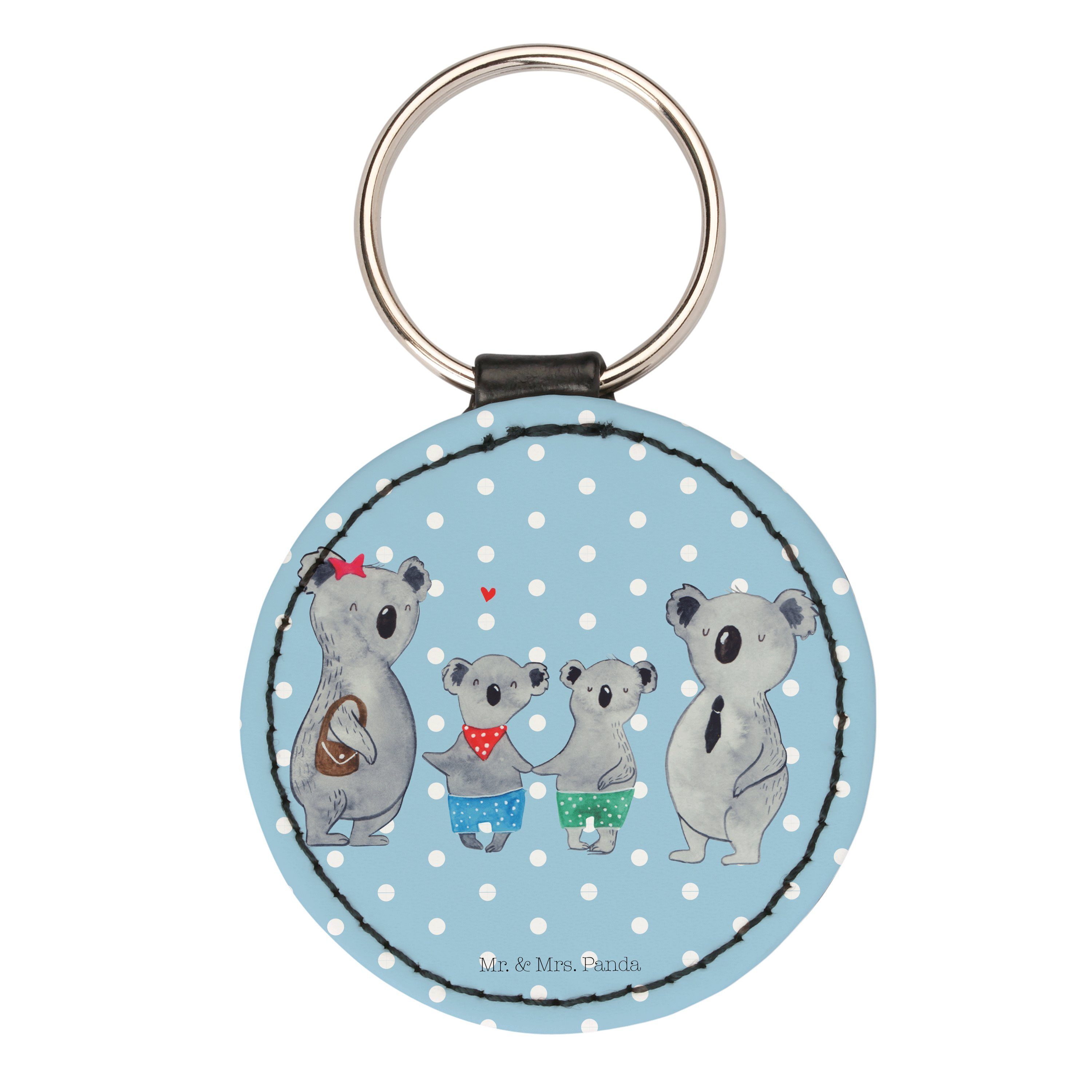 Tasch Familie Opa, (1-tlg) - Mrs. Koala Pastell Panda Mr. Schlüsselanhänger & zwei Geschenk, Blau Schutzengel, -