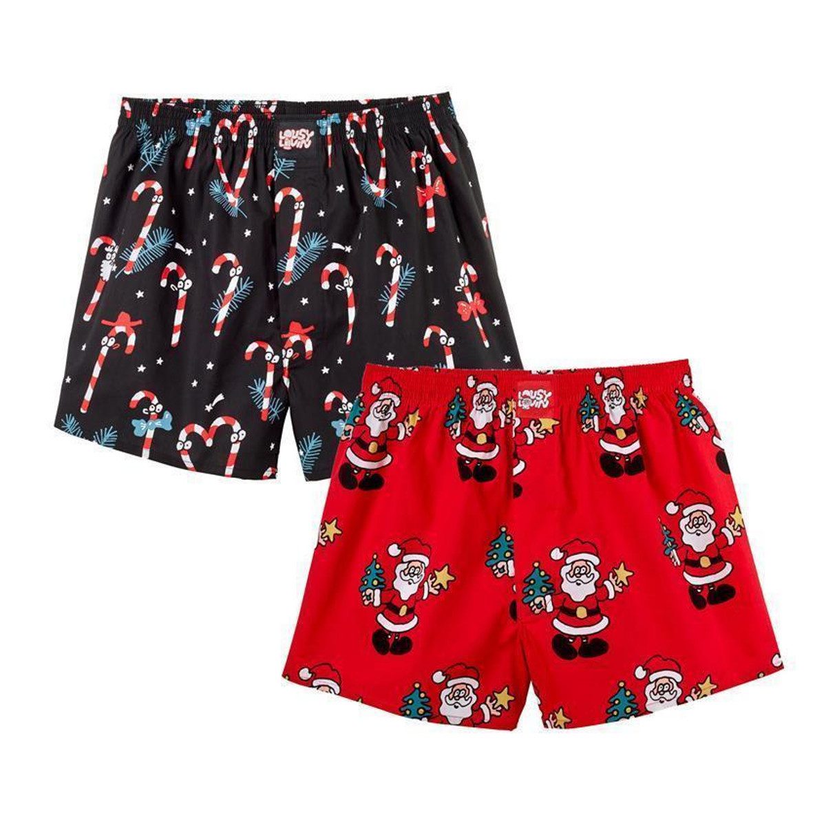 Lousy Livin Boxershorts Lousy Livin Boxershorts "Santa & Sugar Sticks" 2-Pa günstig online kaufen