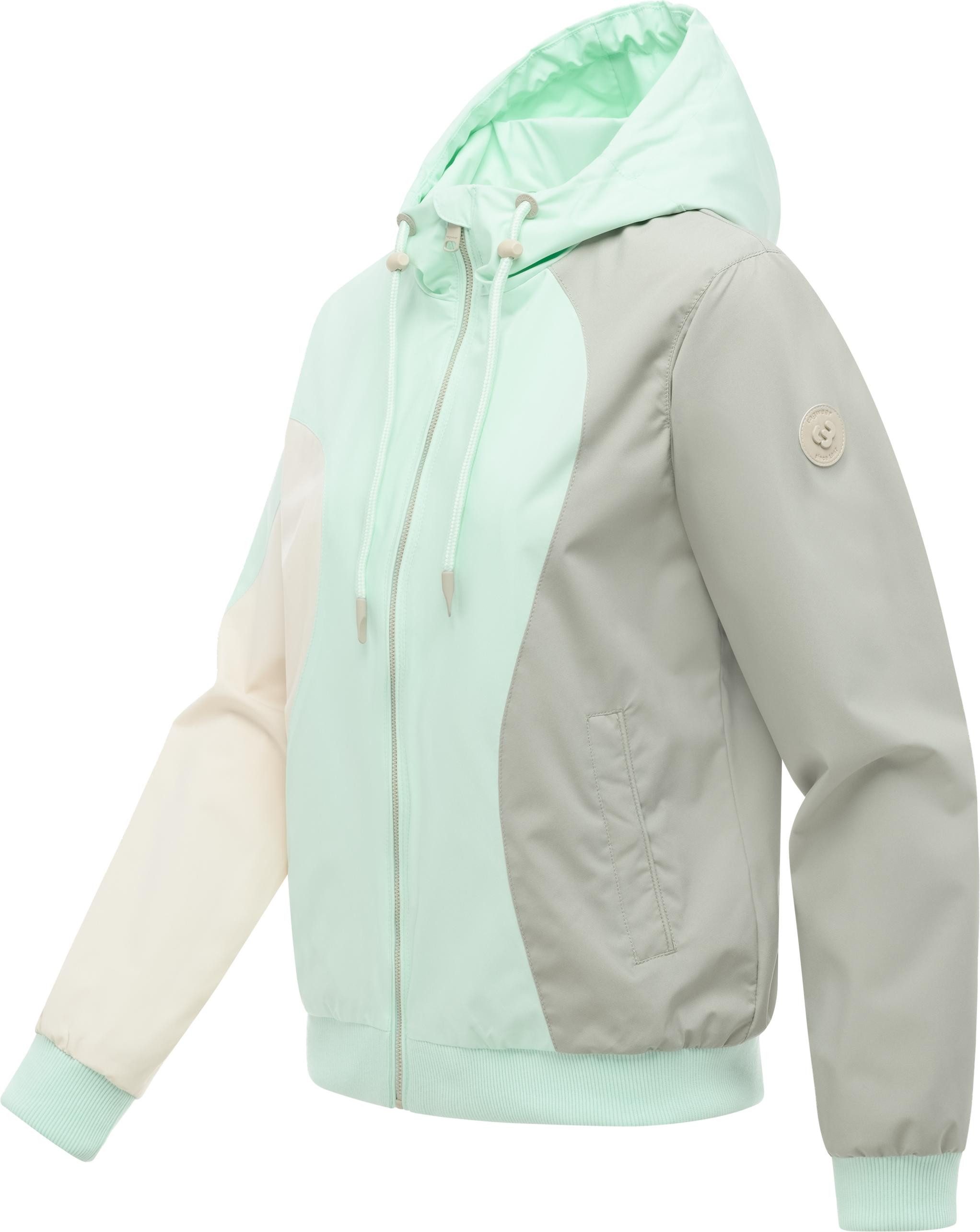 Ragwear Bomberjacke Oggie Block Damen Funktionsjacke mit Kapuze
