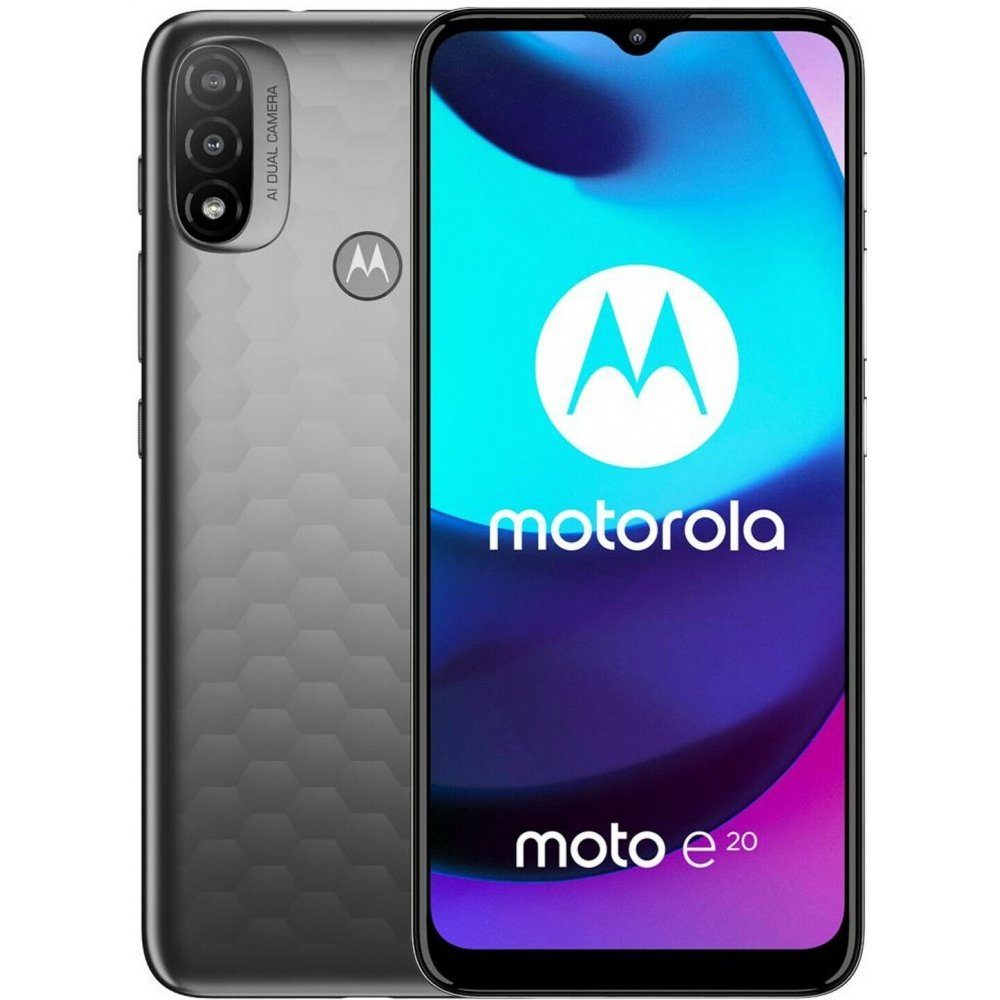 Motorola Moto e20 32 GB / 2 GB - Smartphone - graphite gray Smartphone (6,5  Zoll, 32 GB Speicherplatz)