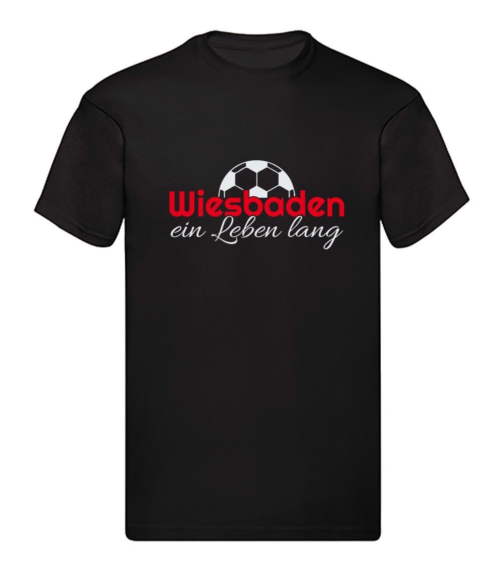 G-graphics T-Shirt Wiesbaden ein Leben lang (1-tlg) Herren T-Shirt mit einem Motiv für den echten Fan
