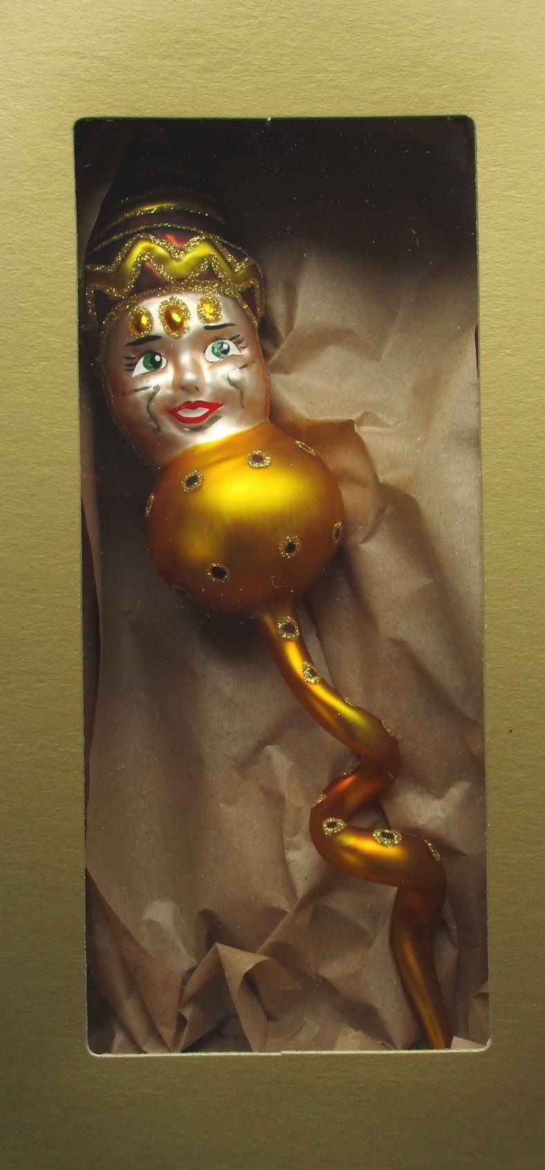 Nostalgie Christbaumschmuck Thüringen Christbaumschmuck lustiger Harlekin, HANDMADE