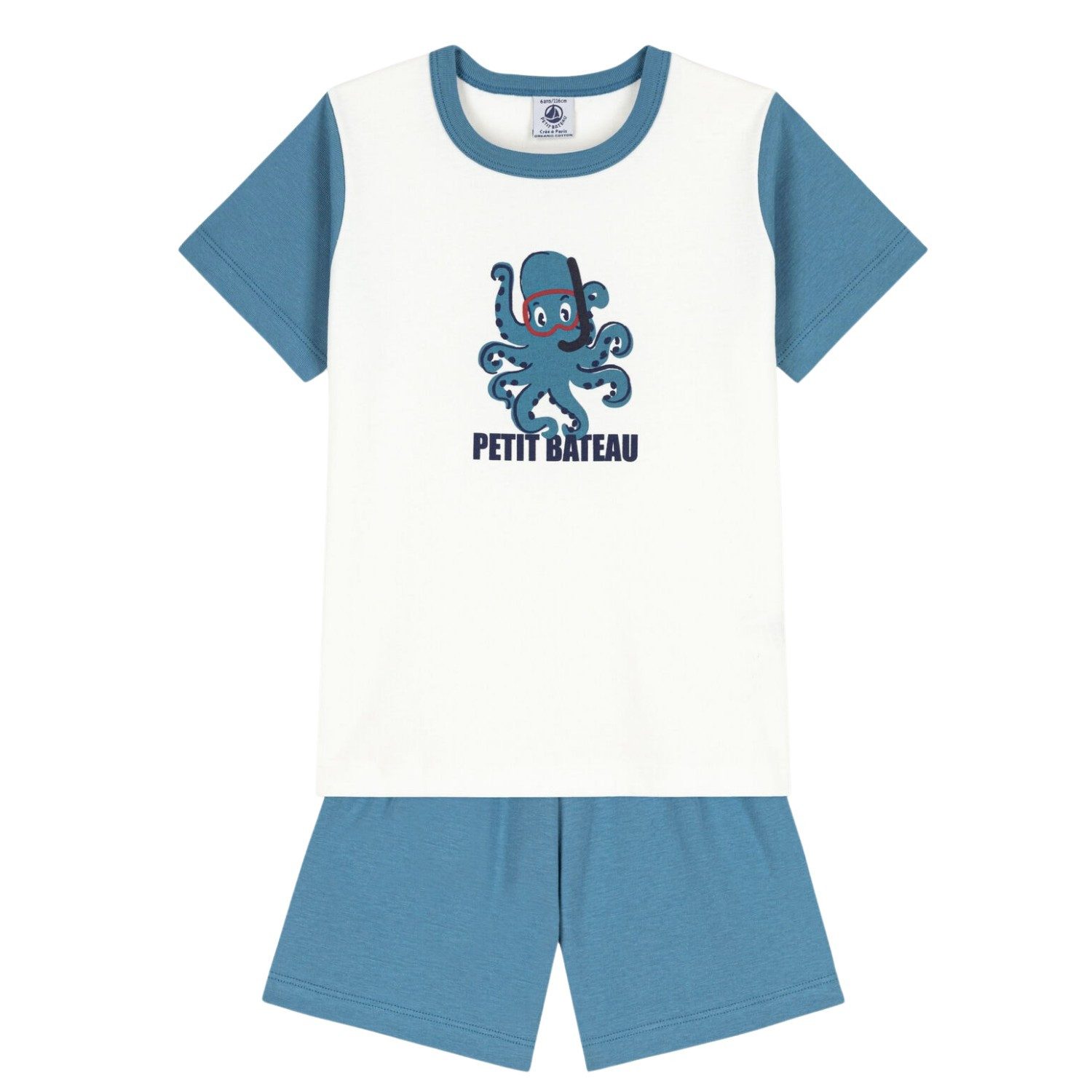 Petit Bateau Pyjama Petit Bateau Pyjama aus Baumwolle mit Oktopus Print