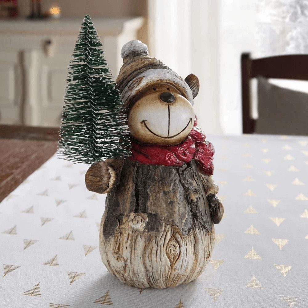 Home-trends24.de Dekofigur Elch Tanne Deko Figur Weihnachtsdeko Winter Tischdeko