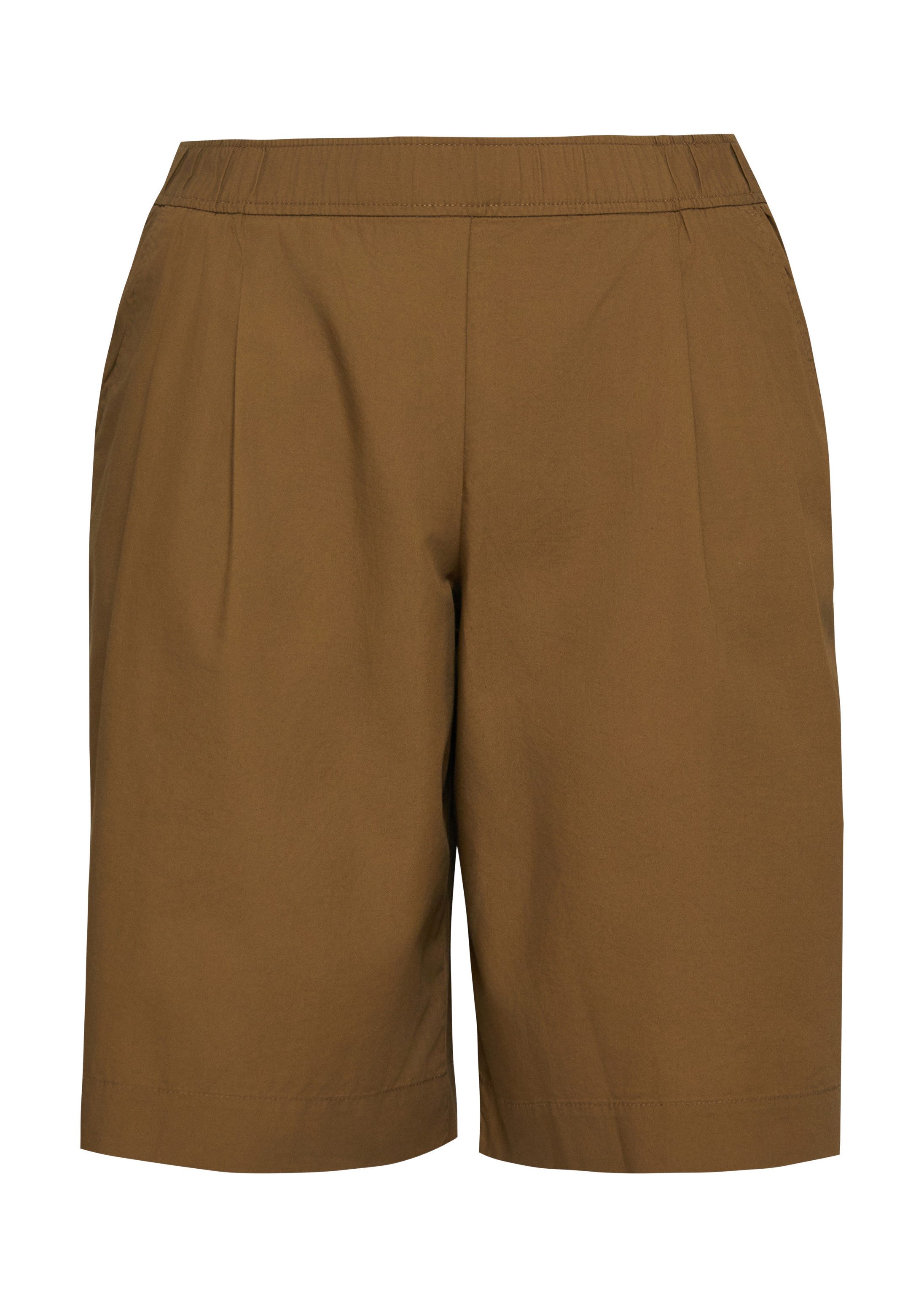 s.Oliver Shorts Hose Bermudahose aus Popeline mit Falten