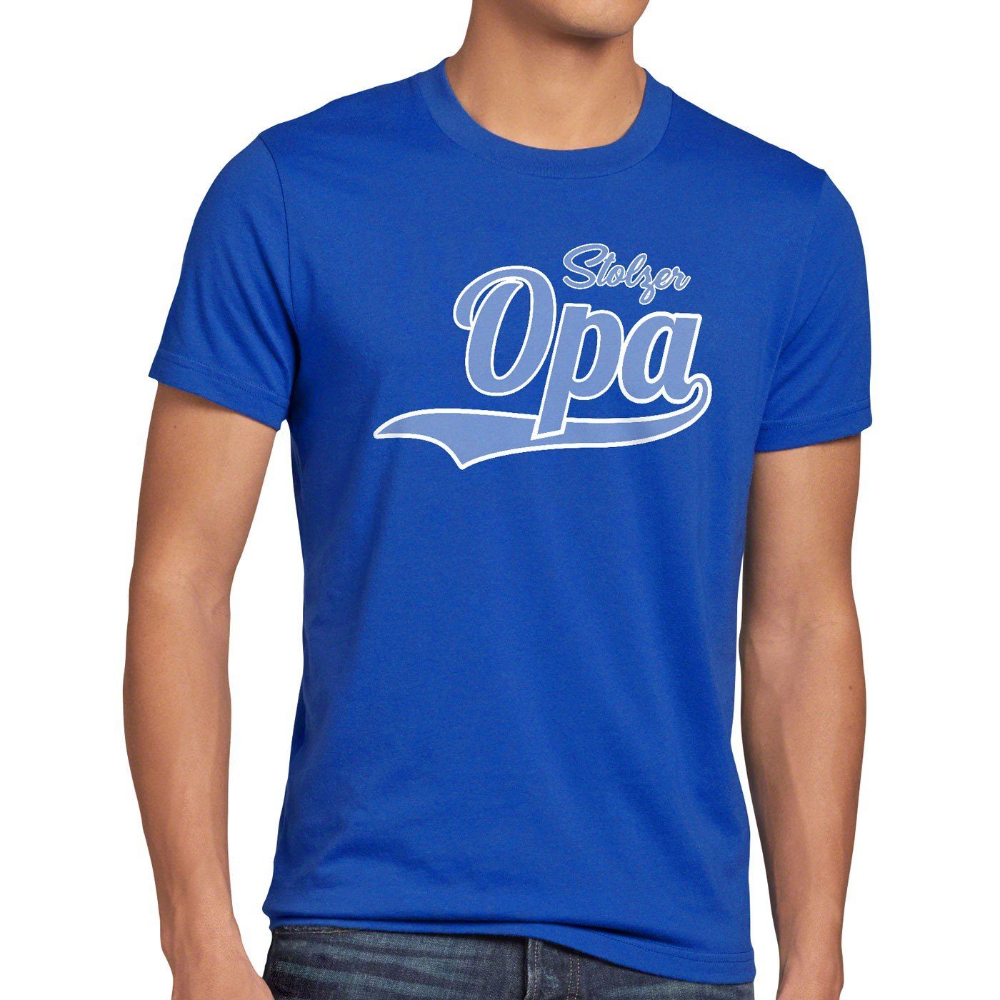 blau Funshirt style3 Opa Herren Spruch Stolzer Print-Shirt Großvater T-Shirt Spruchshirt Fun Großvater