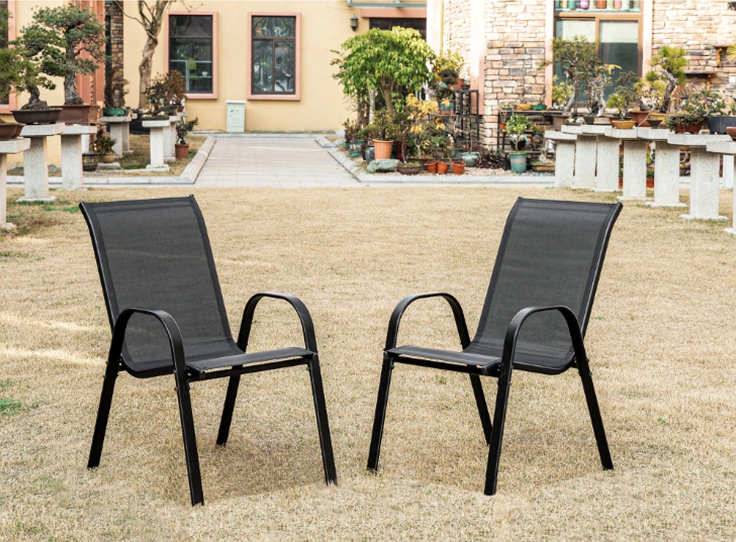 Home Collective Gartenstuhl Stapelstühle 4er Set günstig online kaufen