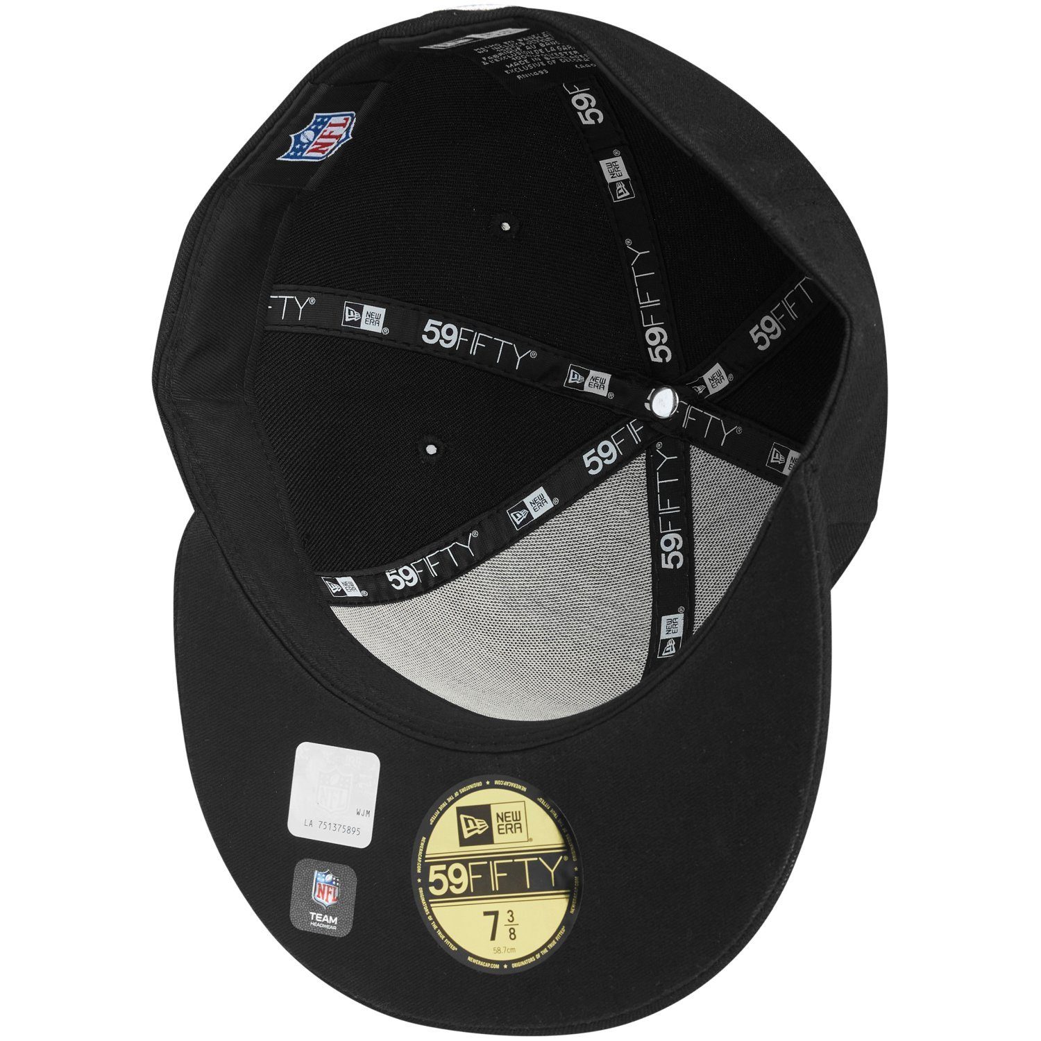 New Era Fitted SPILL 59Fifty BLACK NFL Teams Logo New Cap Patriots England