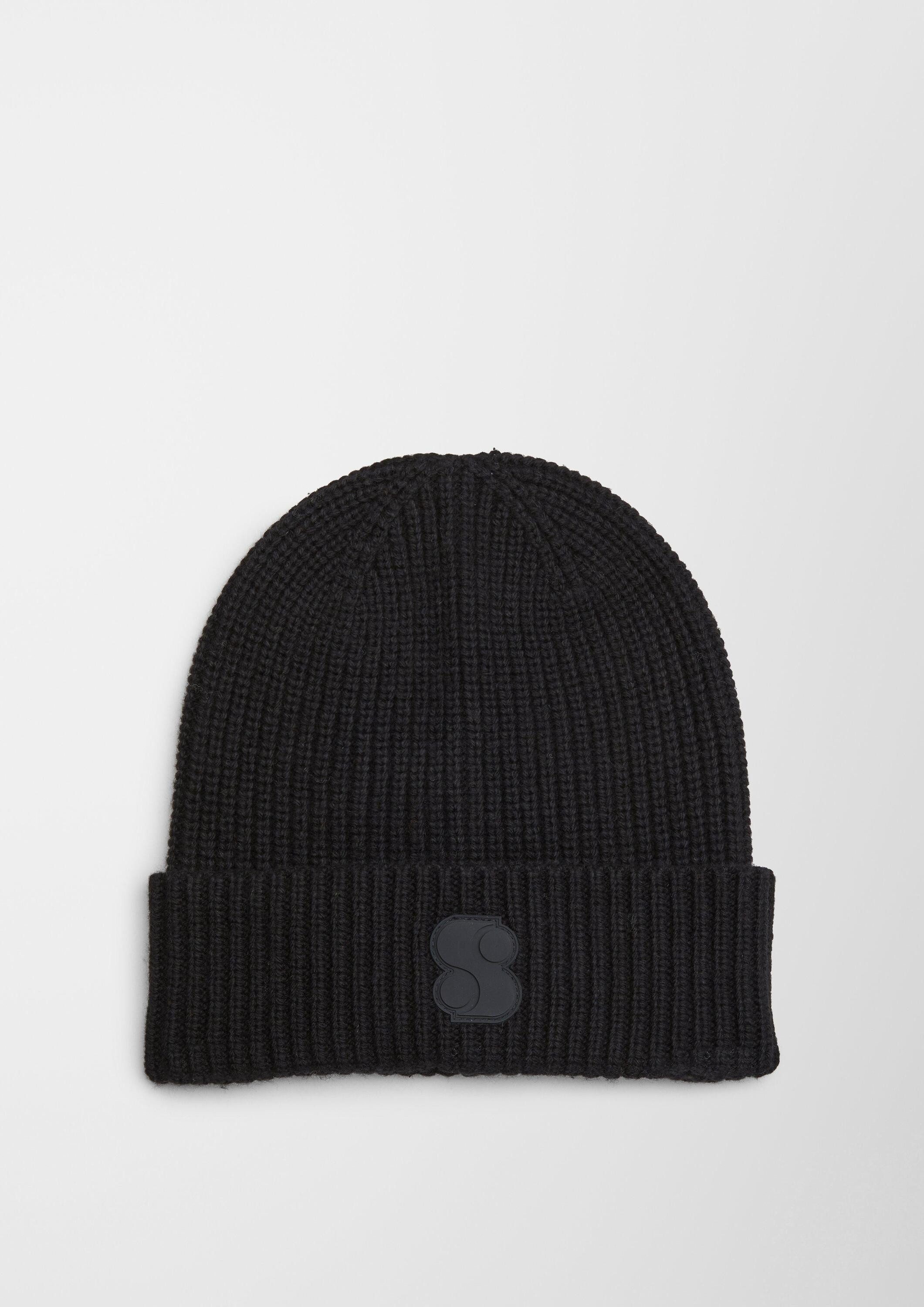 s.Oliver Strickmütze Mütze Strickmütze aus Baumwollmix