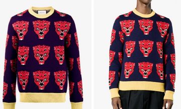 GUCCI Strickpullover GUCCI Iconic Tiger Logo Strickpulli Pulli Jumper Strickpullover Knit P