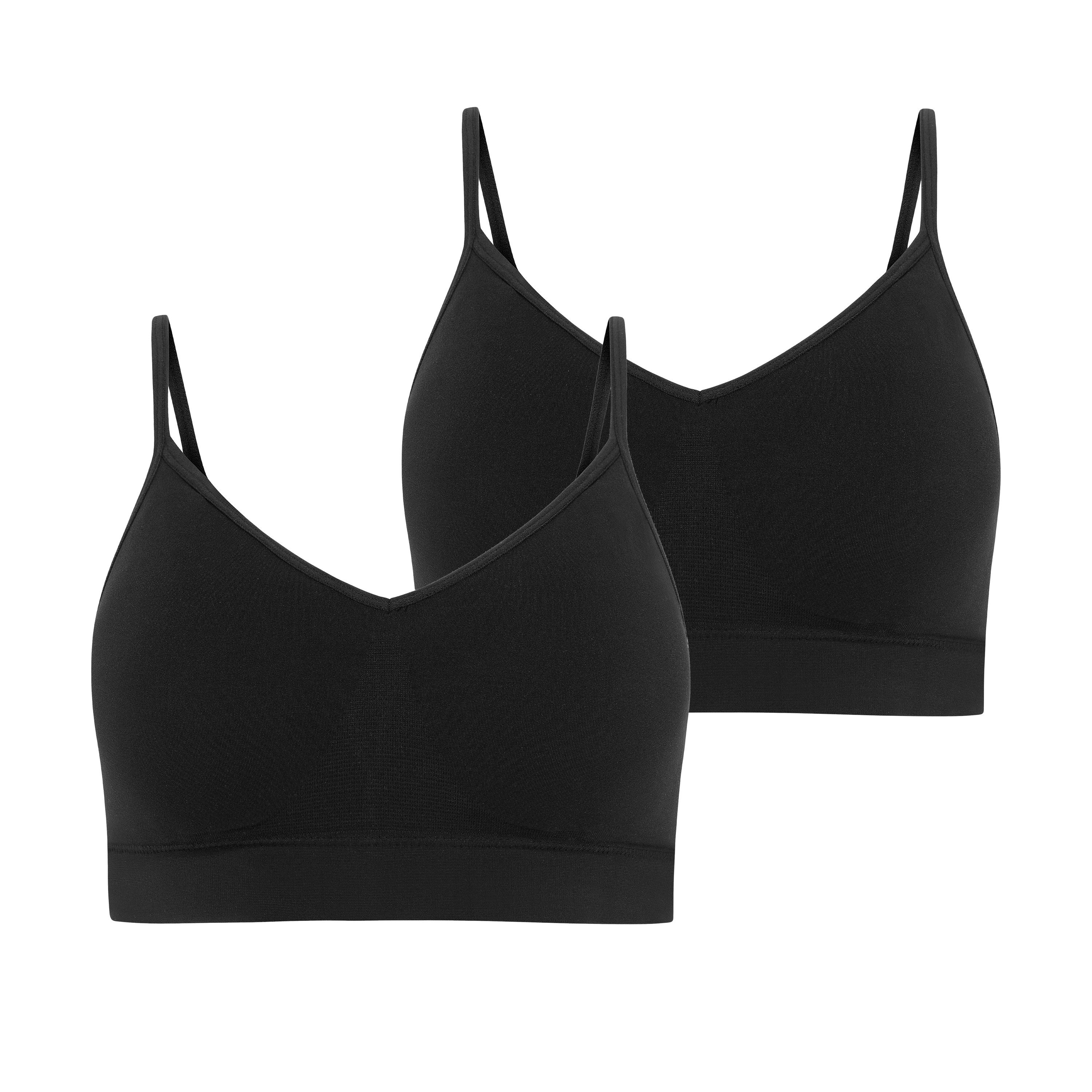 Jockey Bralette Seamfree Stretch (2er Pack) Ohne Seitennähte, Breites Unterbrustband, V-Ausschnitt