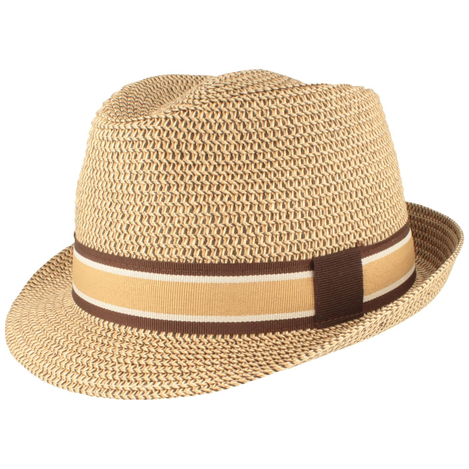 Breiter Strohhut Rollbarer Trilby mit UV-Schutz 50+
