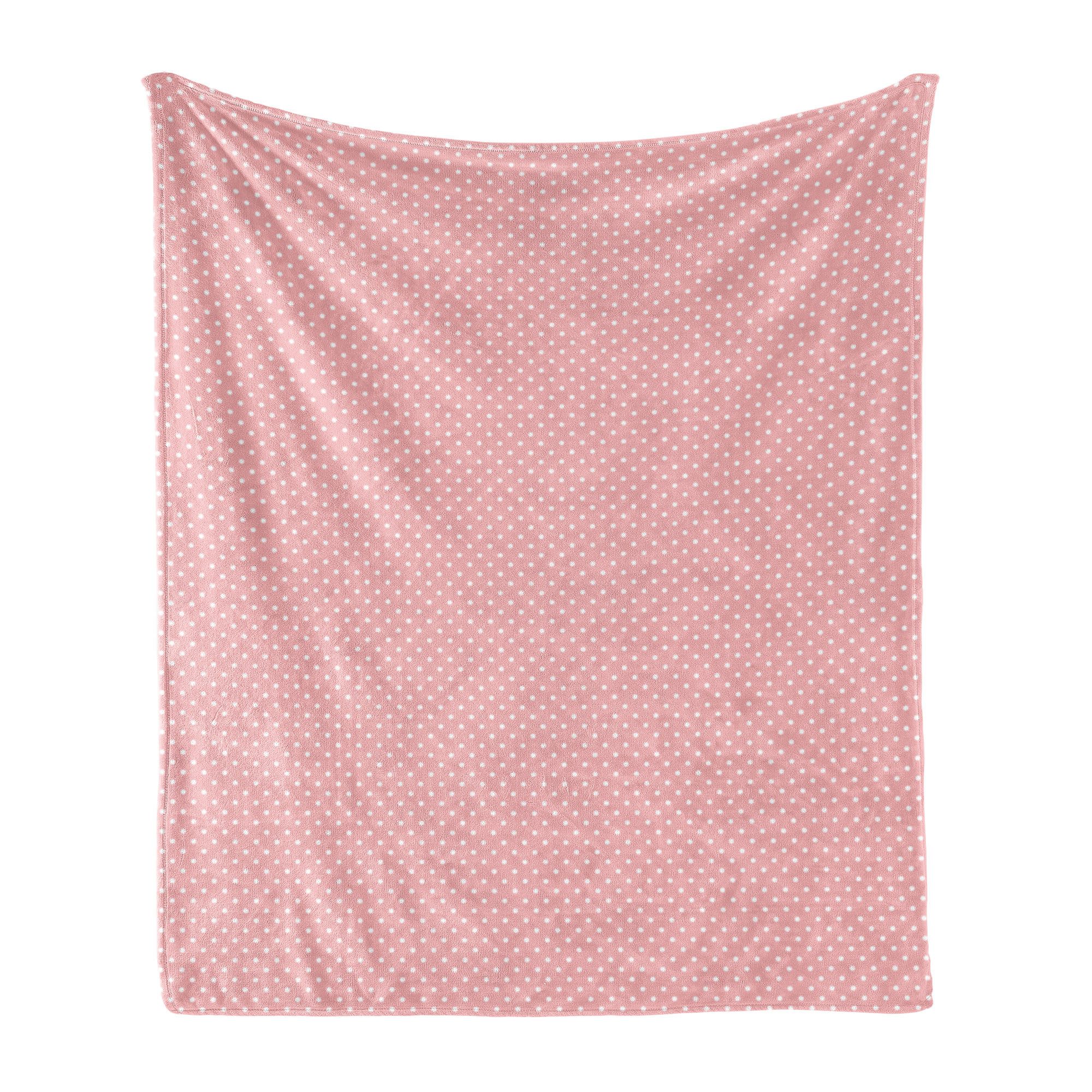 Wohndecke Gemütlicher Plüsch für den Innen- und Außenbereich, Abakuhaus, Rosa Tupfen Motive mit Formen