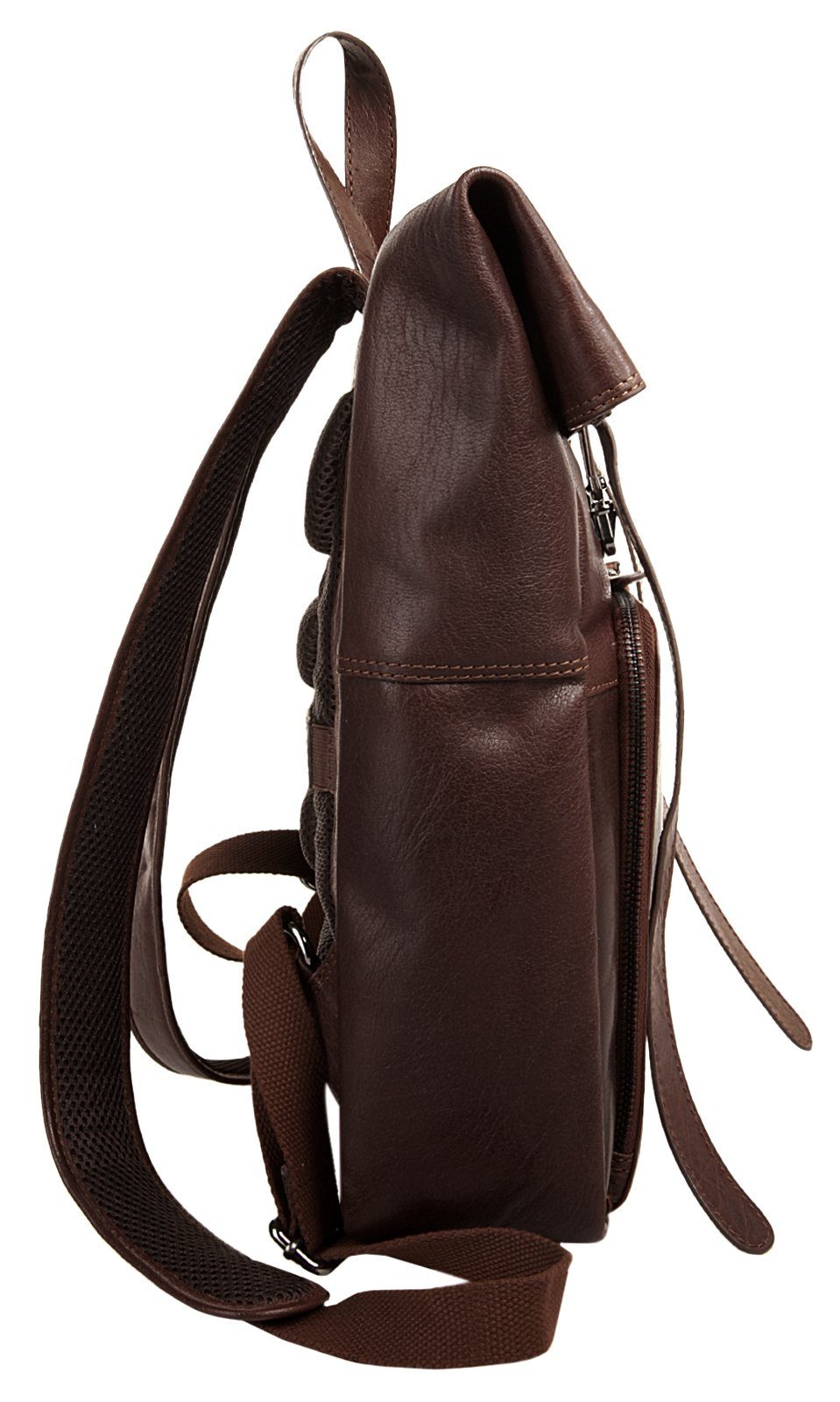 Tagesrucksack, Leder echt cognac X-Zone