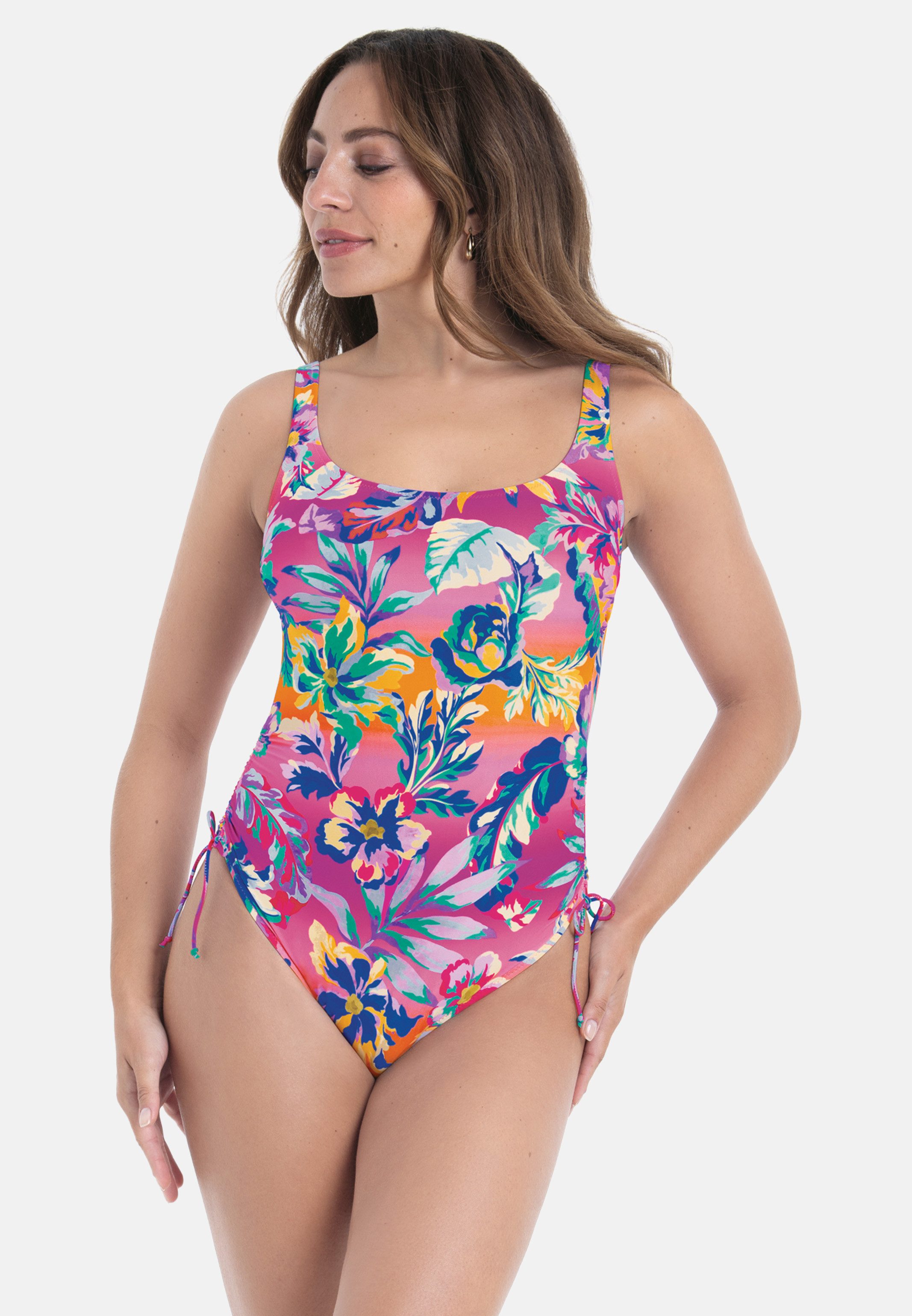 Rosa Faia Badeanzug Sunset Bay (1-St) Badeanzug - Blickdicht - Buntes, florales Muster