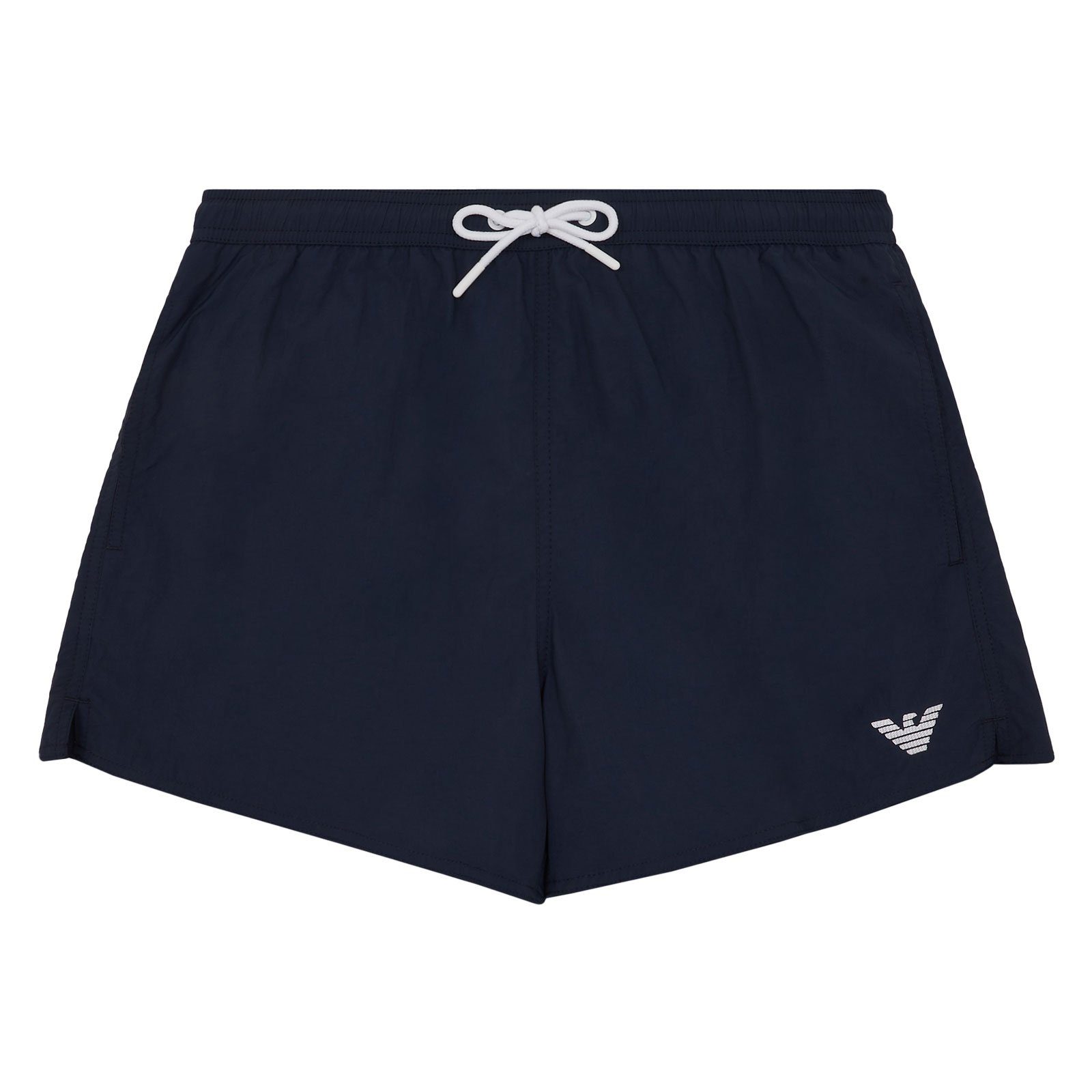 Emporio Armani Boxer-Badehose Mid navy kleinem Bein mit Markenlogo linken am Beachwear 06935 blue Boxer