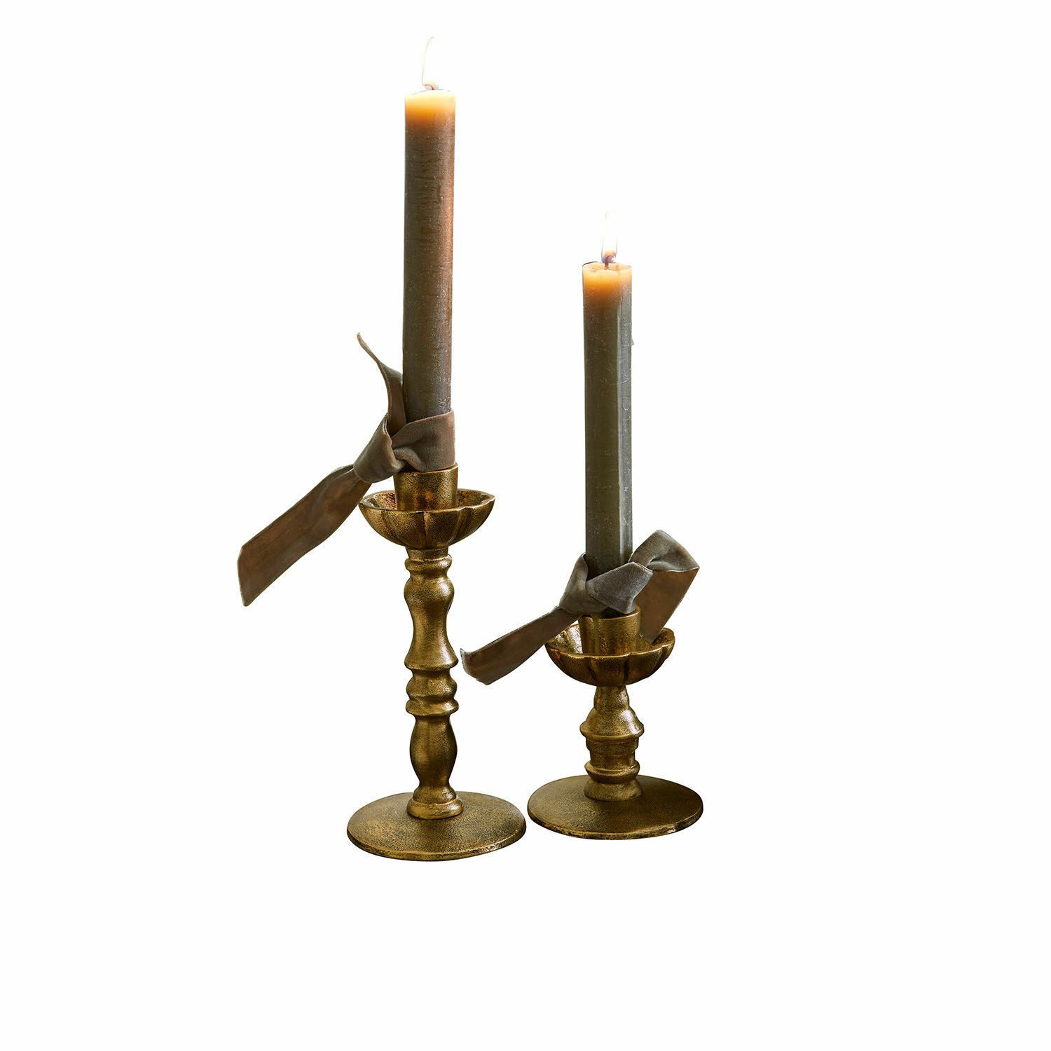 Mirabeau Kerzenständer Kerzenständer 2er Set Zalethar antikmessing