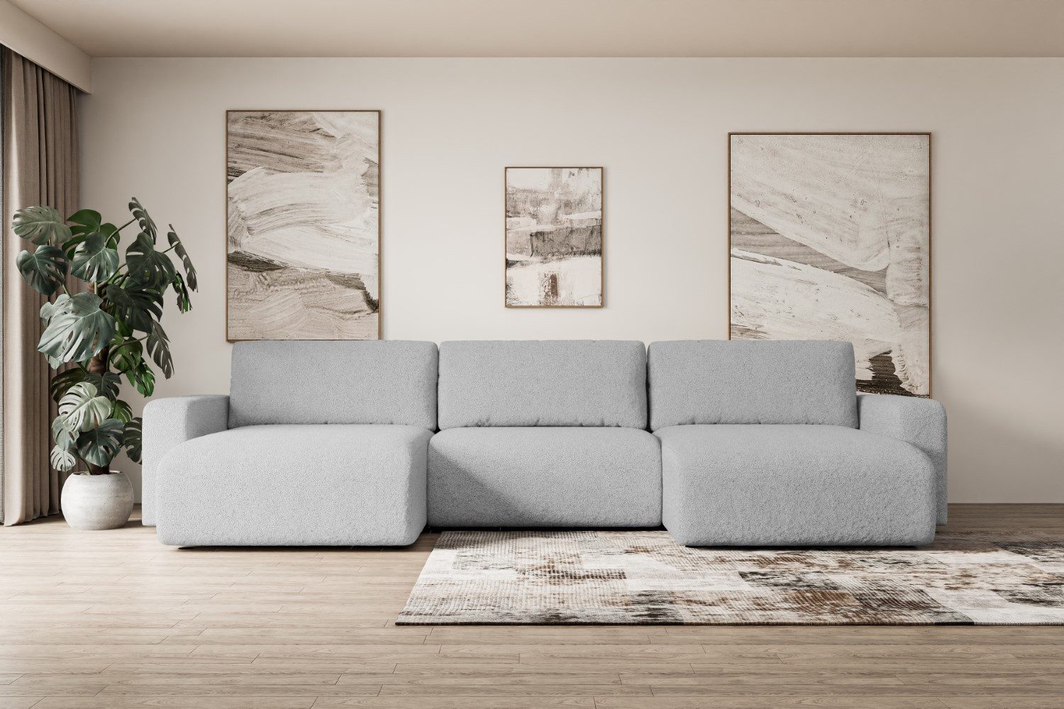 ALTDECOR Wohnlandschaft KLEEA-U, Couch mit Schlaffunktion, günstig online kaufen